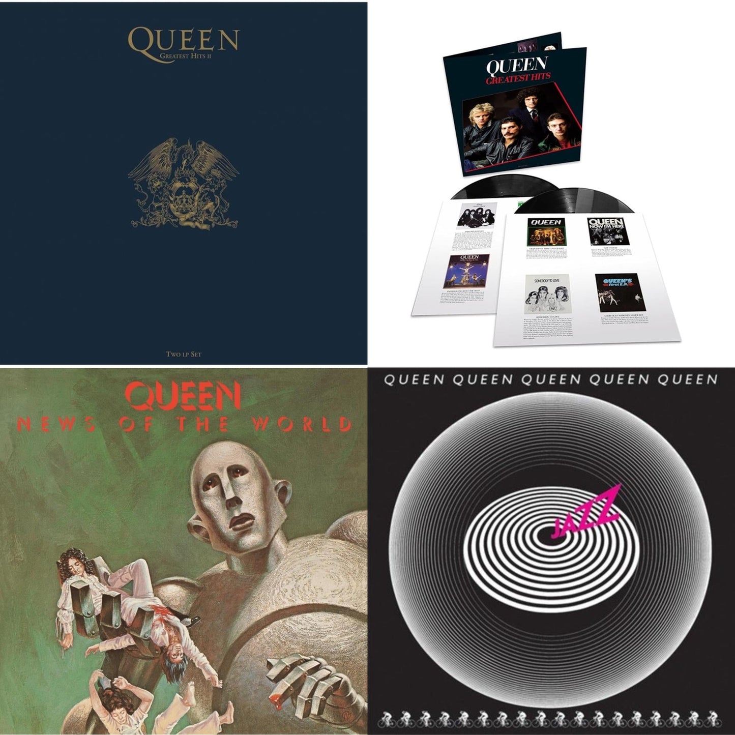 Queen - Greatest Hits 2 (180G/Dl Card) & Greatest Hits 1 (180G/Dl Card/2LP) & News Of The World & Jazz