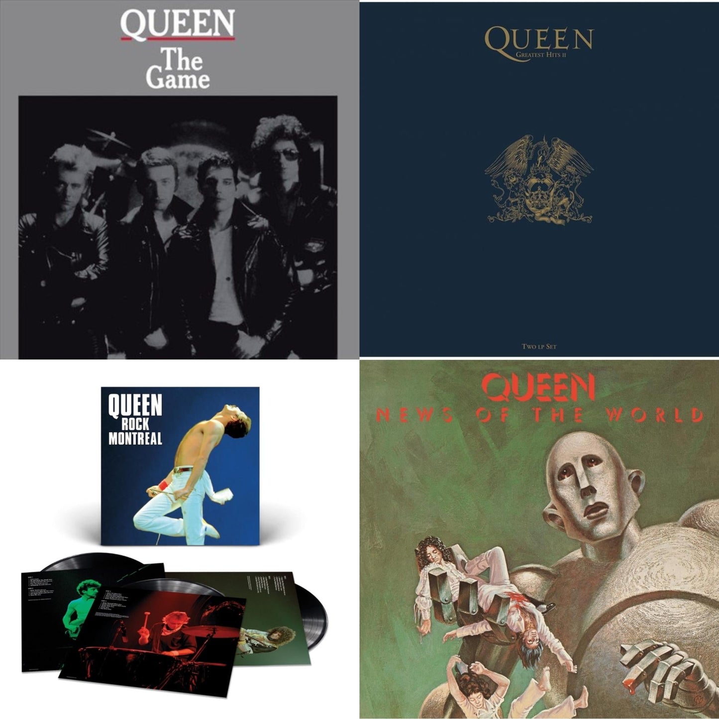 Queen - Greatest Hits 2 (180G/Dl Card) & Game & News Of The World & Queen Rock Montreal (3LP)