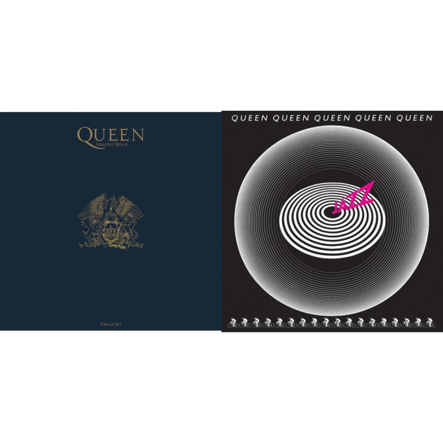 Queen - Greatest Hits 2 (180G/Dl Card) & Jazz - LP Vinyl Bundle