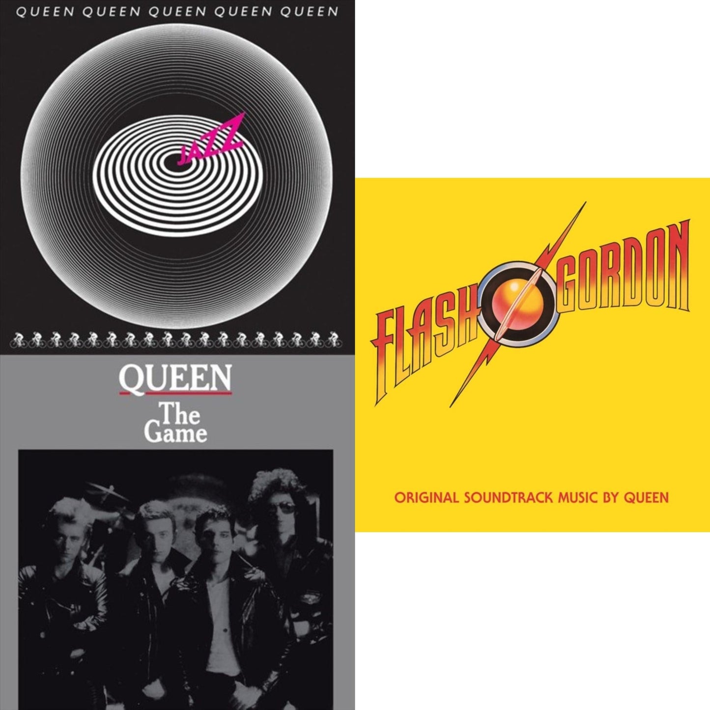 Queen - Jazz & Game & Flash Gordon - LP Vinyl Bundle