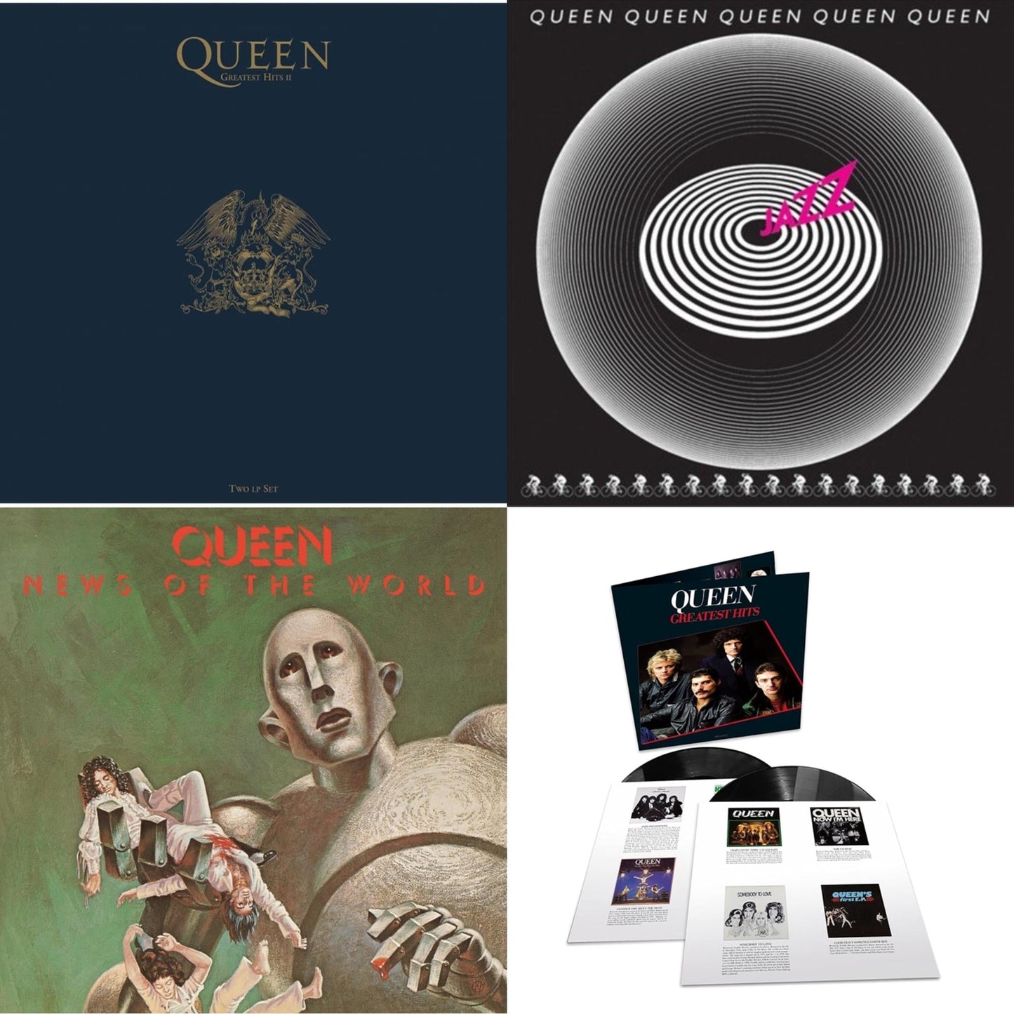 Queen - Greatest Hits 2 (180G/Dl Card) & Jazz & News Of The World & Greatest Hits 1 (180G/Dl Card/2LP)