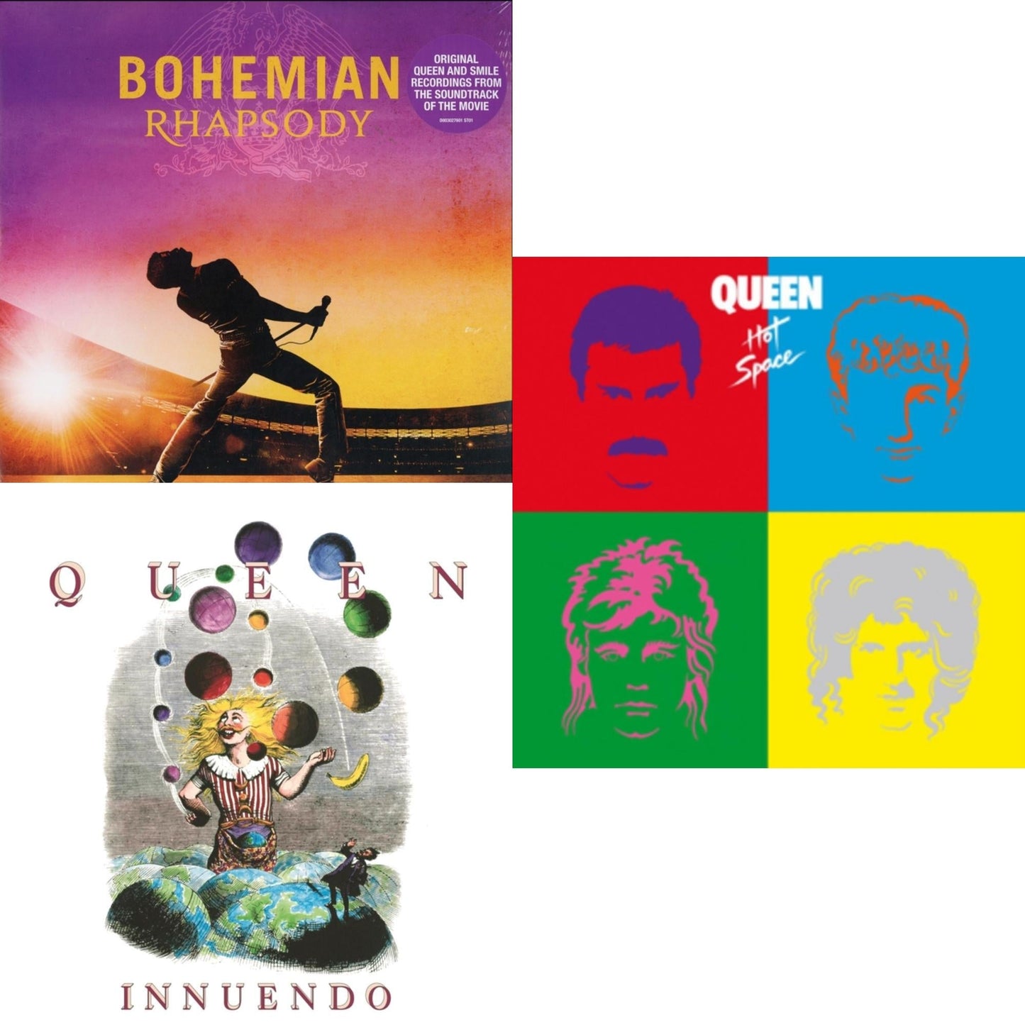 Queen - Bohemian Rhapsody (180G/2LP) & Innuendo (2LP) & Hot Space LP Ltd.