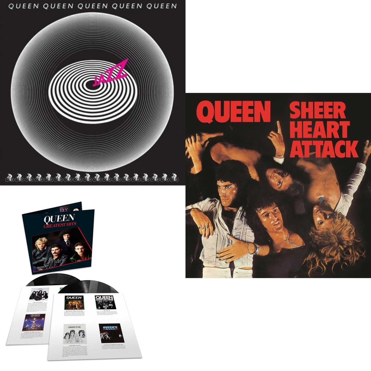 Queen - Greatest Hits 1 (180G/Dl Card/2LP) & Jazz & Sheer Heart Attack (Half-Speed LP Vinyl)