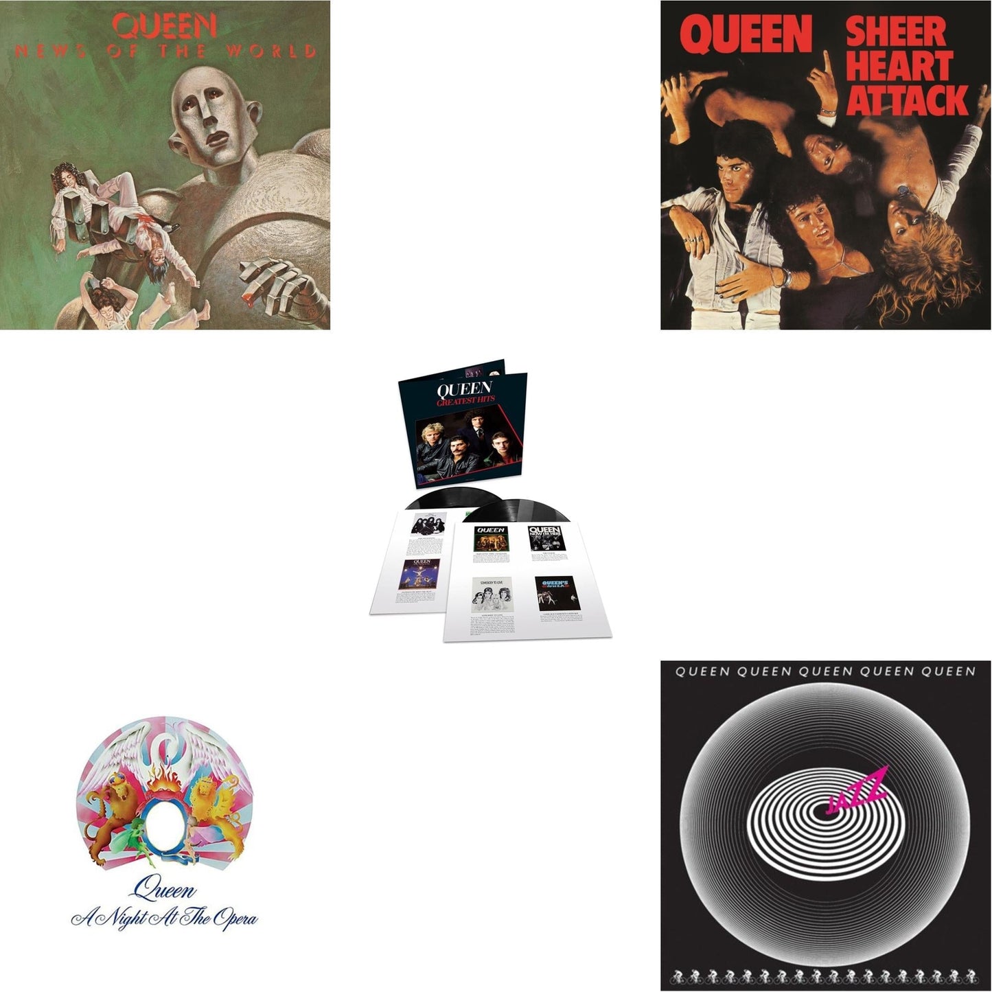 Queen - Greatest Hits 1 (180G/Dl Card/2LP) & Jazz & News Of The World & Sheer Heart Attack (Half-Speed LP Vinyl) & Night At The Opera