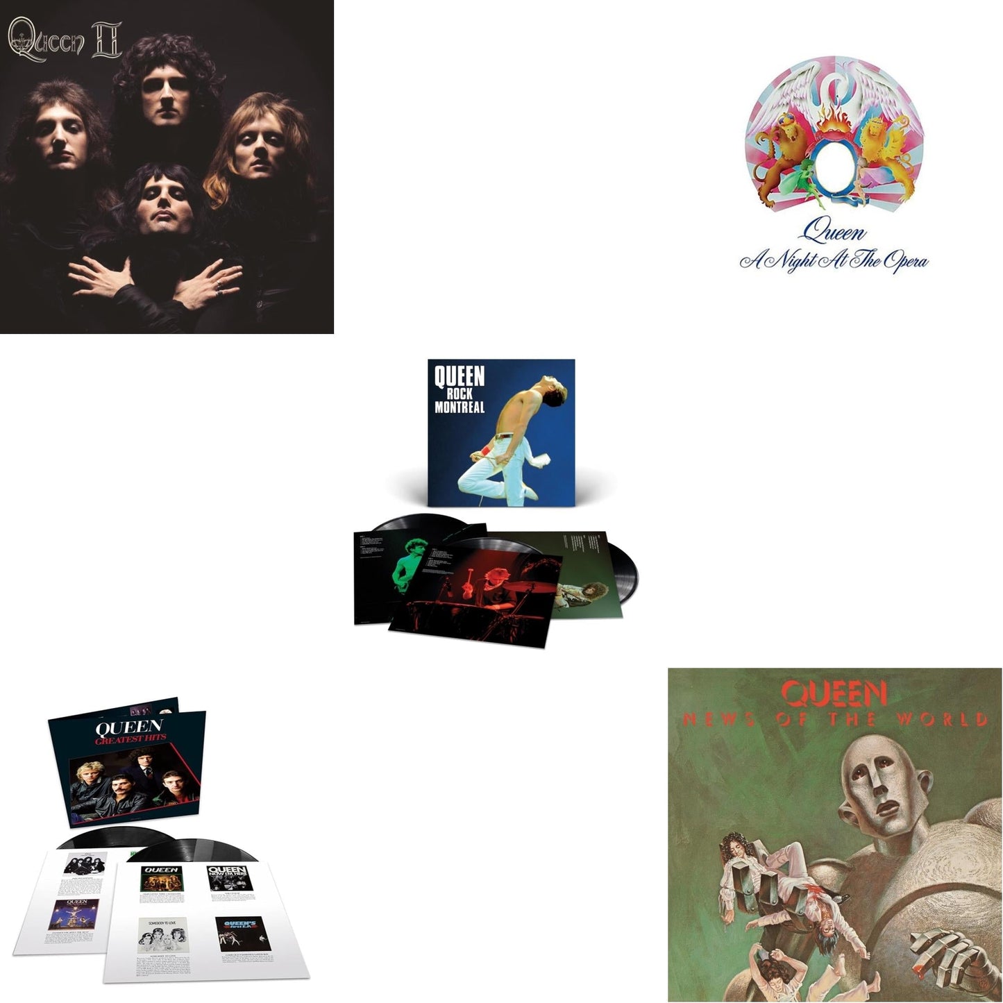 Queen - Greatest Hits 1 (180G/Dl Card/2LP) & Queen Ii & News Of The World & Night At The Opera & Queen Rock Montreal (3LP)