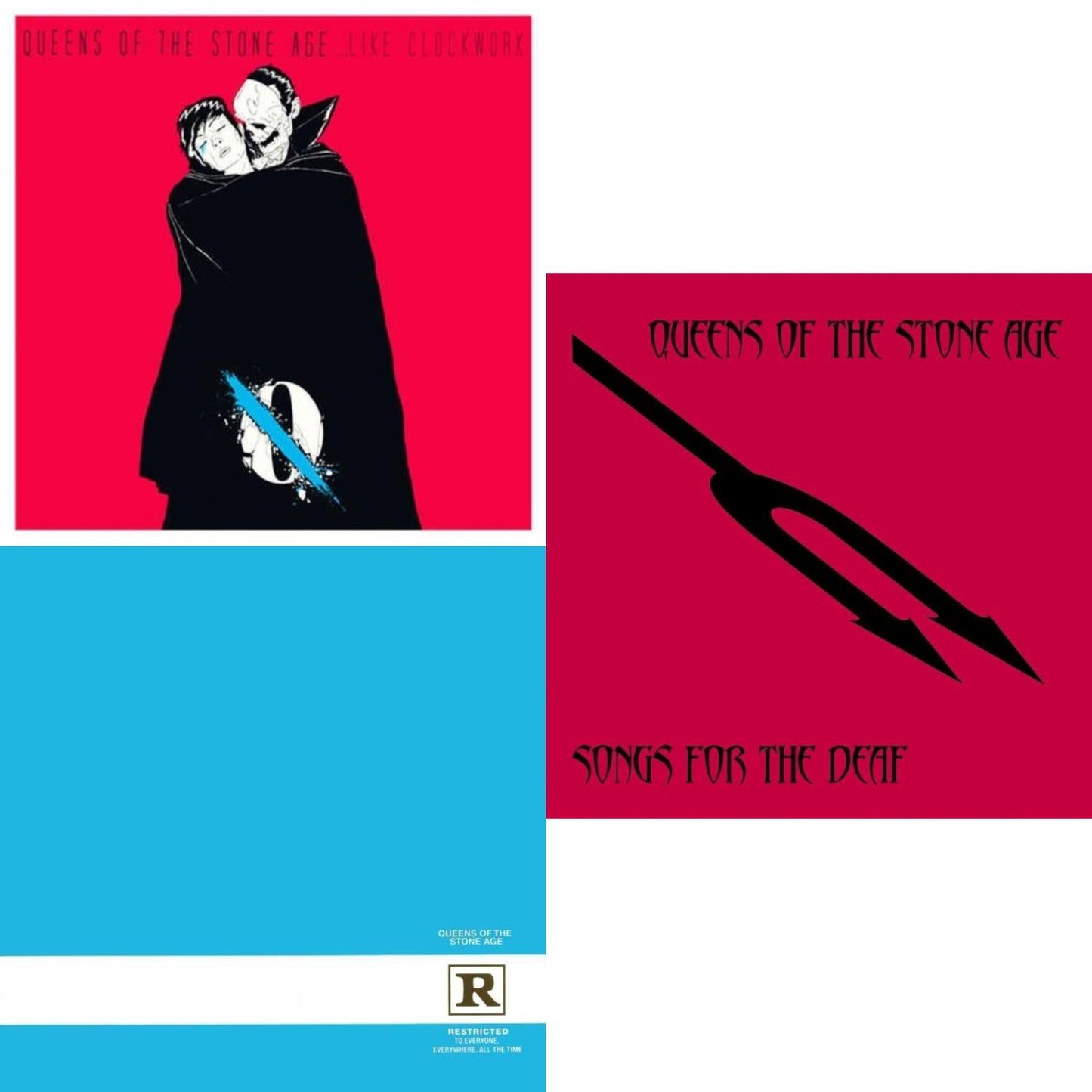 Queens Of The Stone Age - Rated R (180G) (X) & Songs For The Deaf (180G) (X) & Like Clockwork - LP Vinyl Bundle