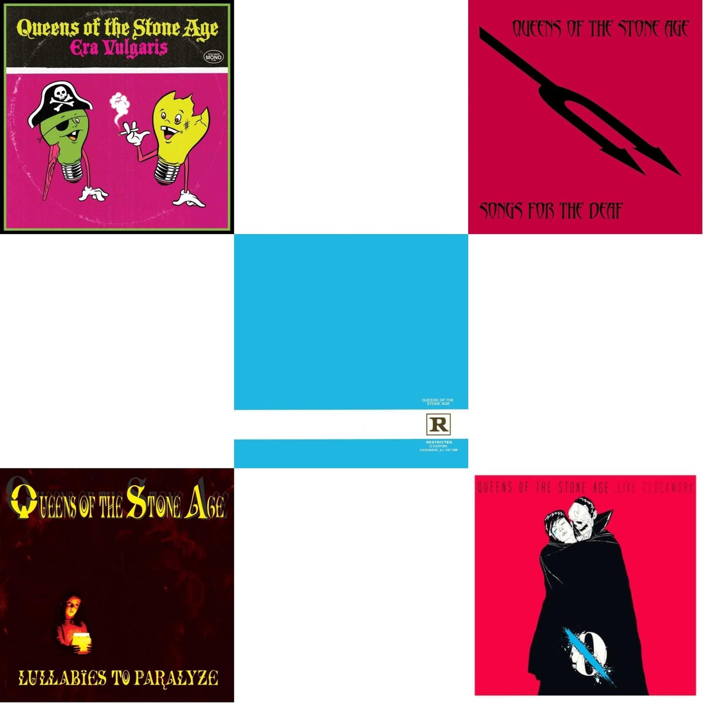 Queens Of The Stone Age - Era Vulgaris (180G) & Lullabies To Paralyze (2LP/180G) (X) & Rated R (180G) (X) & Songs For The Deaf (180G) (X) & Like Clockwork