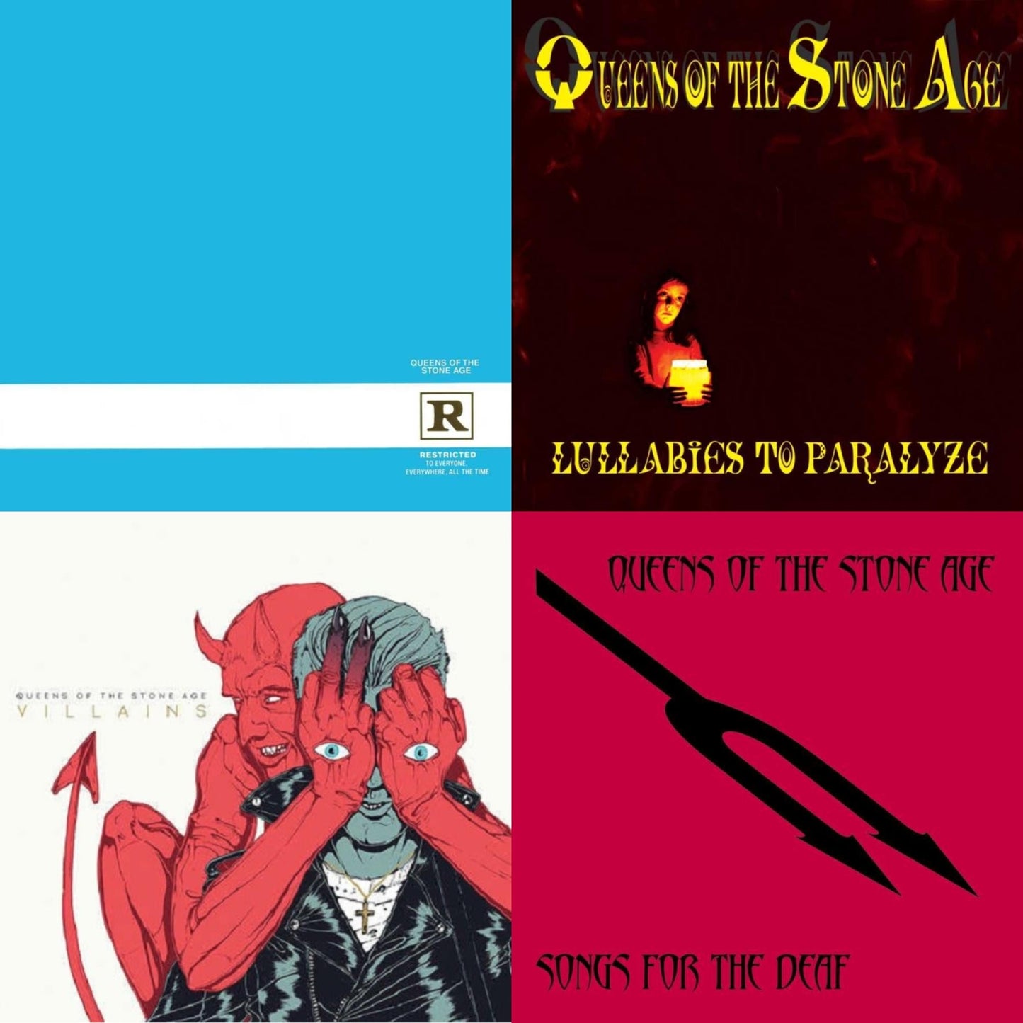 Queens Of The Stone Age - Rated R (180G) (X) & Lullabies To Paralyze (2LP/180G) (X) & Villains (Gatefold/Dl Card) & Songs For The Deaf (180G) (X)