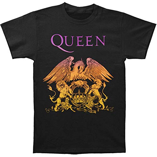 Queen QUEEN CREST GRADIENT BLACK SS TEE XL Mens T Shirt Officially Licensed
