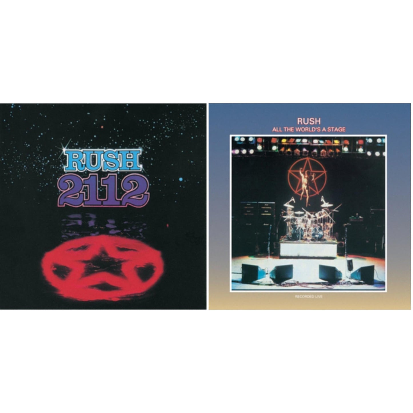 Rush - All The World's A Stage (180G) & 2112 (180G) - LP Vinyl Bundle
