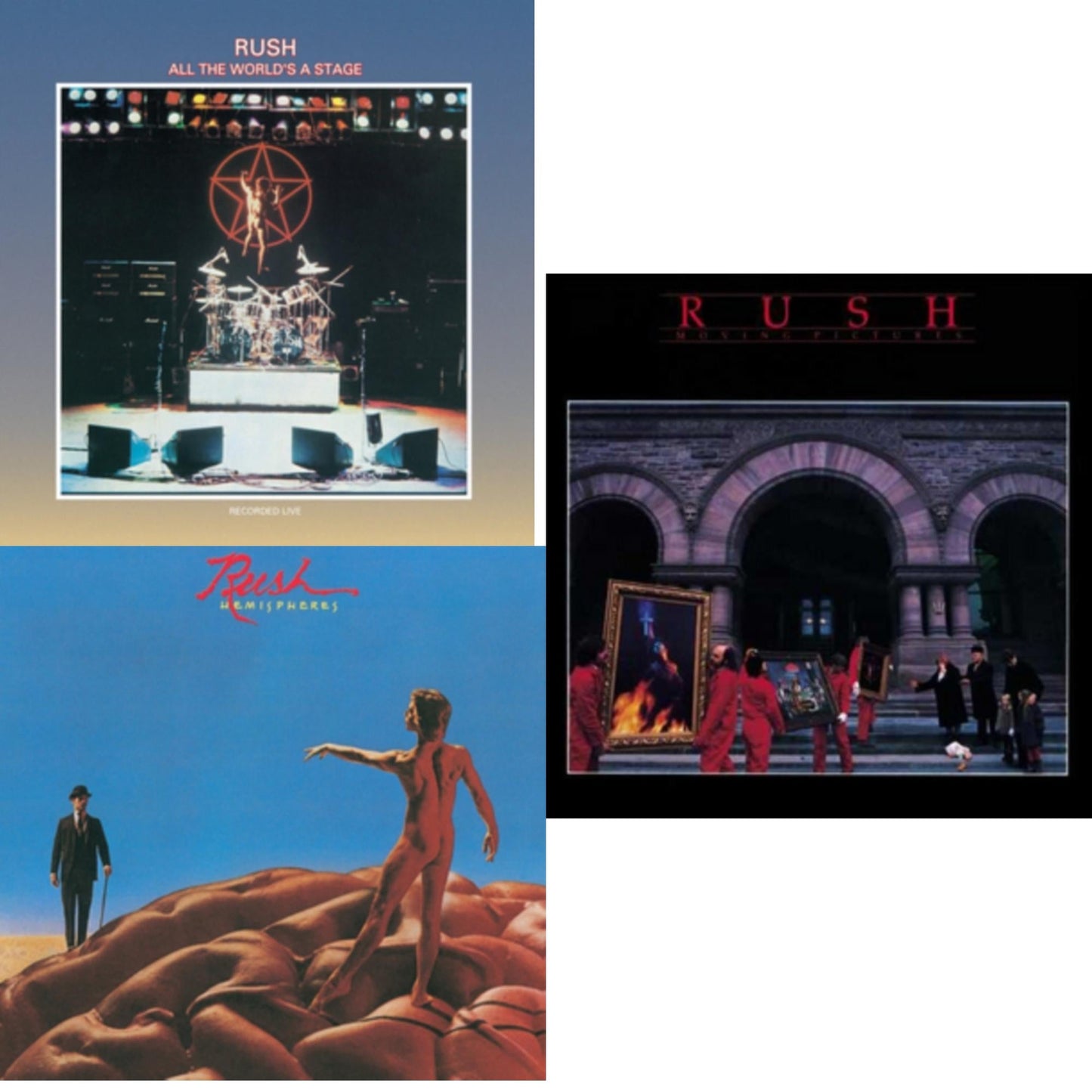 Rush - All The World's A Stage (180G) & Hemispheres (180G) & Moving Pictures (180G LP Vinyl/Dl Card)
