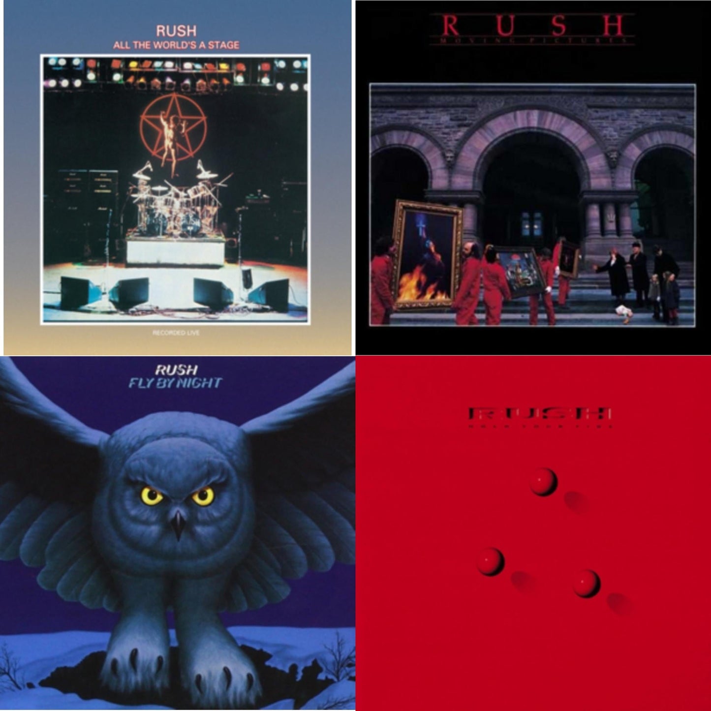 Rush - All The World's A Stage (180G) & Moving Pictures (180G LP Vinyl/Dl Card) & Fly By Night (180G) & Hold Your Fire (180G)