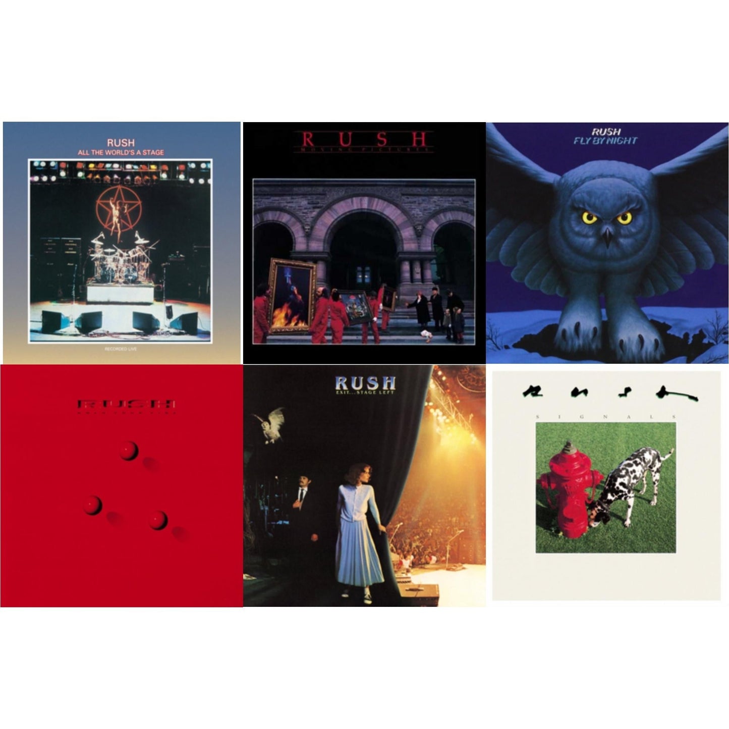 Rush - Fly By Night (180G) & All The World's A Stage (180G) & Moving Pictures (180G LP Vinyl/Dl Card) & Exit Stage Left (180G) & Signals (180G) & Hold Your Fire (180G)