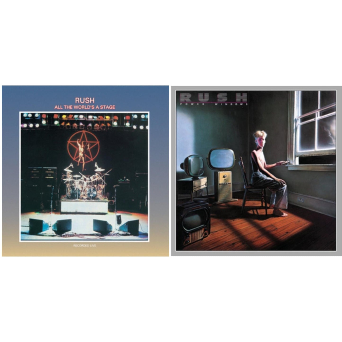 Rush - All The World's A Stage (180G) & Power Windows (180G) - LP Vinyl Bundle