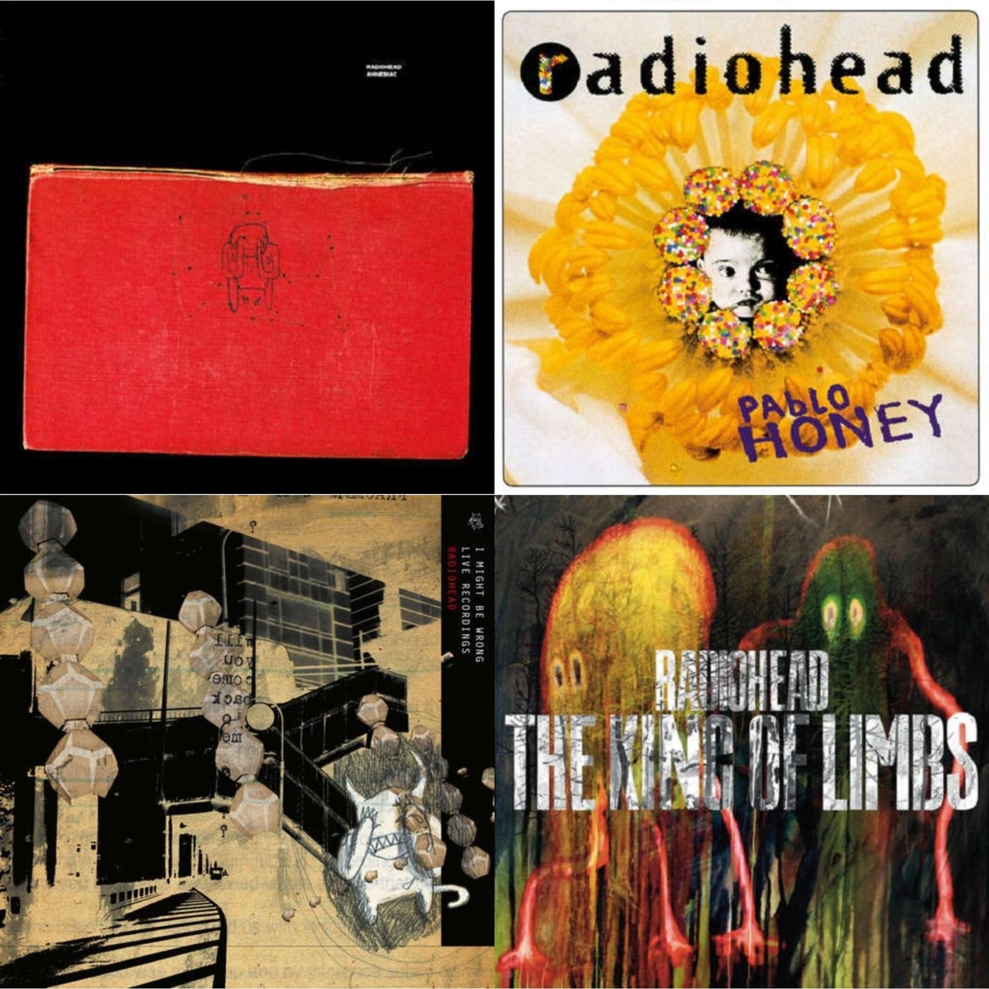 Radiohead - Pablo Honey (180G) & Amnesiac (2LP/180G) & I Might Be Wrong & King Of Limbs (180G)