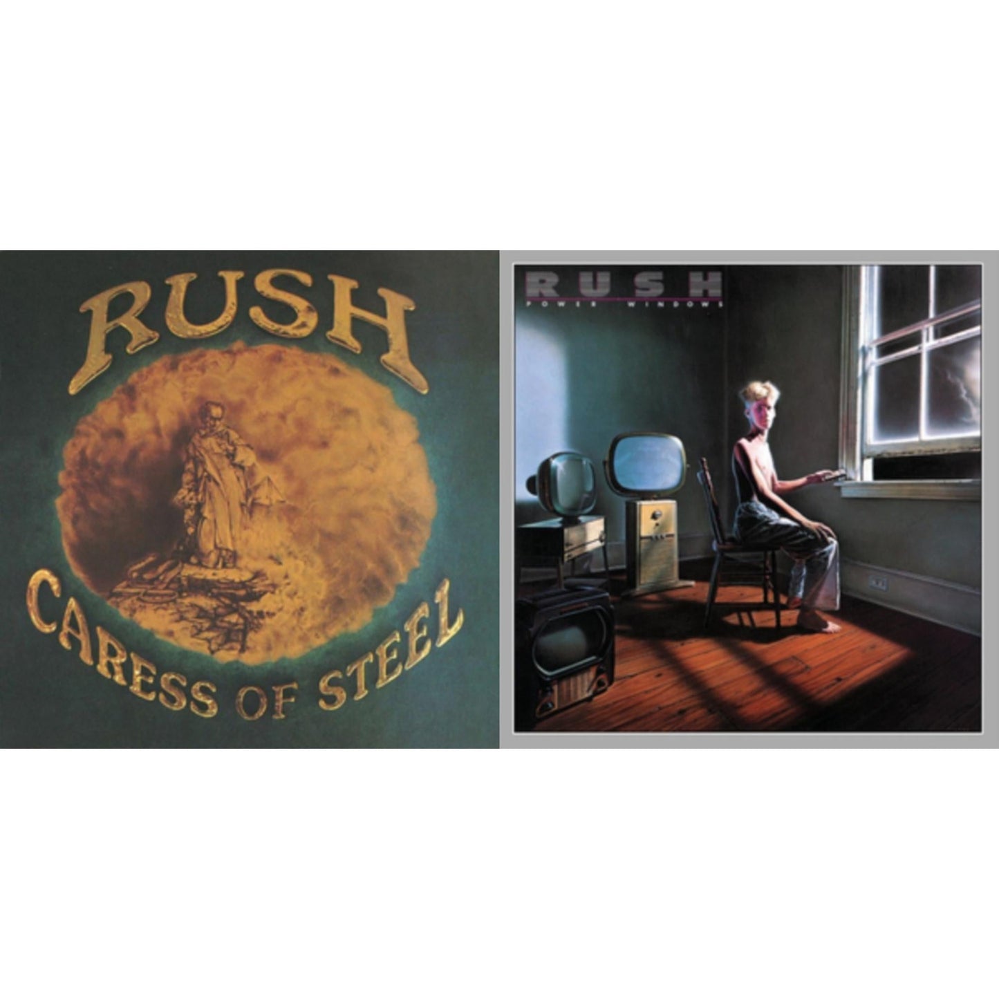 Rush - Caress Of Steel (180G/Dl Card) & Power Windows (180G) - LP Vinyl Bundle