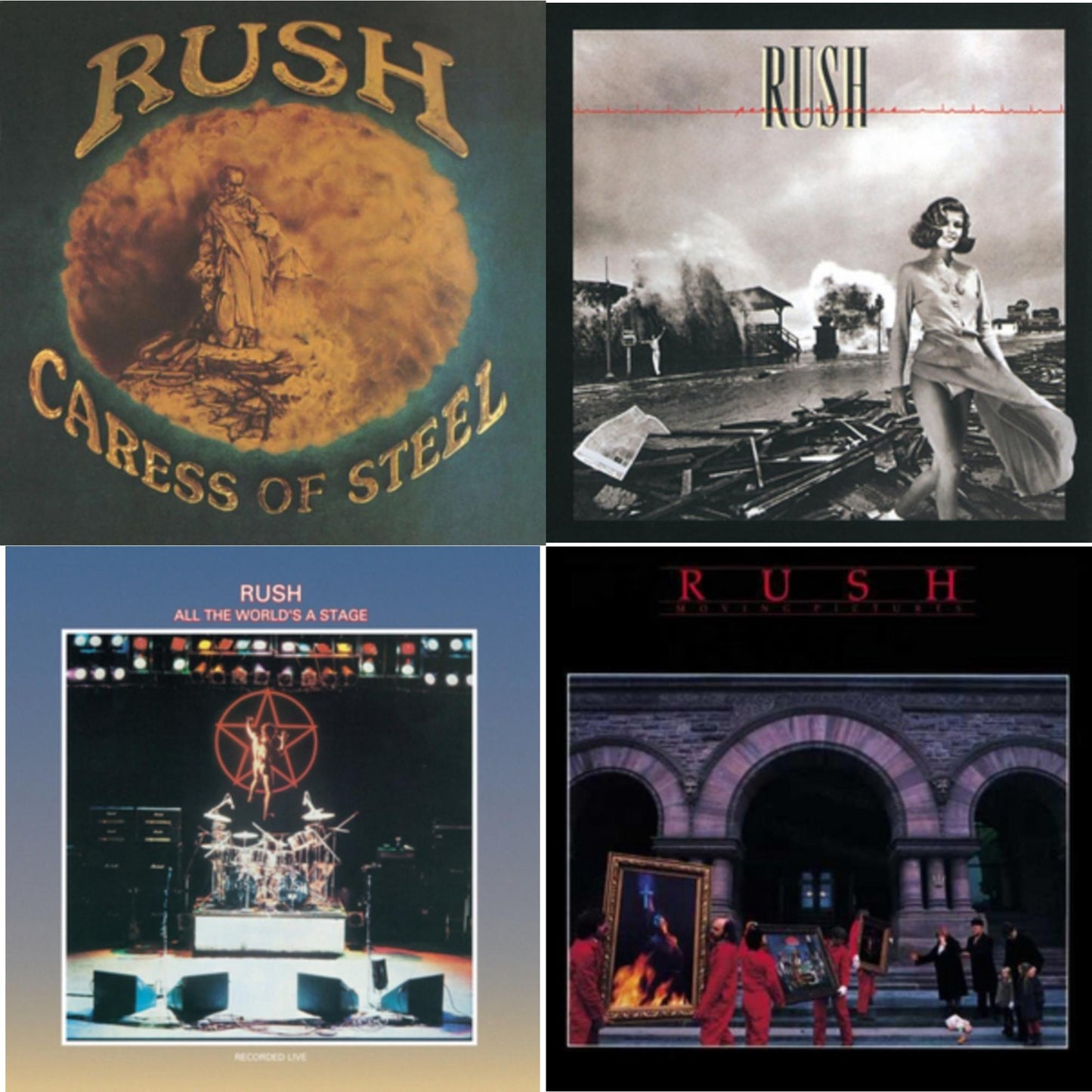 Rush - Caress Of Steel (180G/Dl Card) & All The World's A Stage (180G) & Permanent Waves (180G) & Moving Pictures (180G LP Vinyl/Dl Card)
