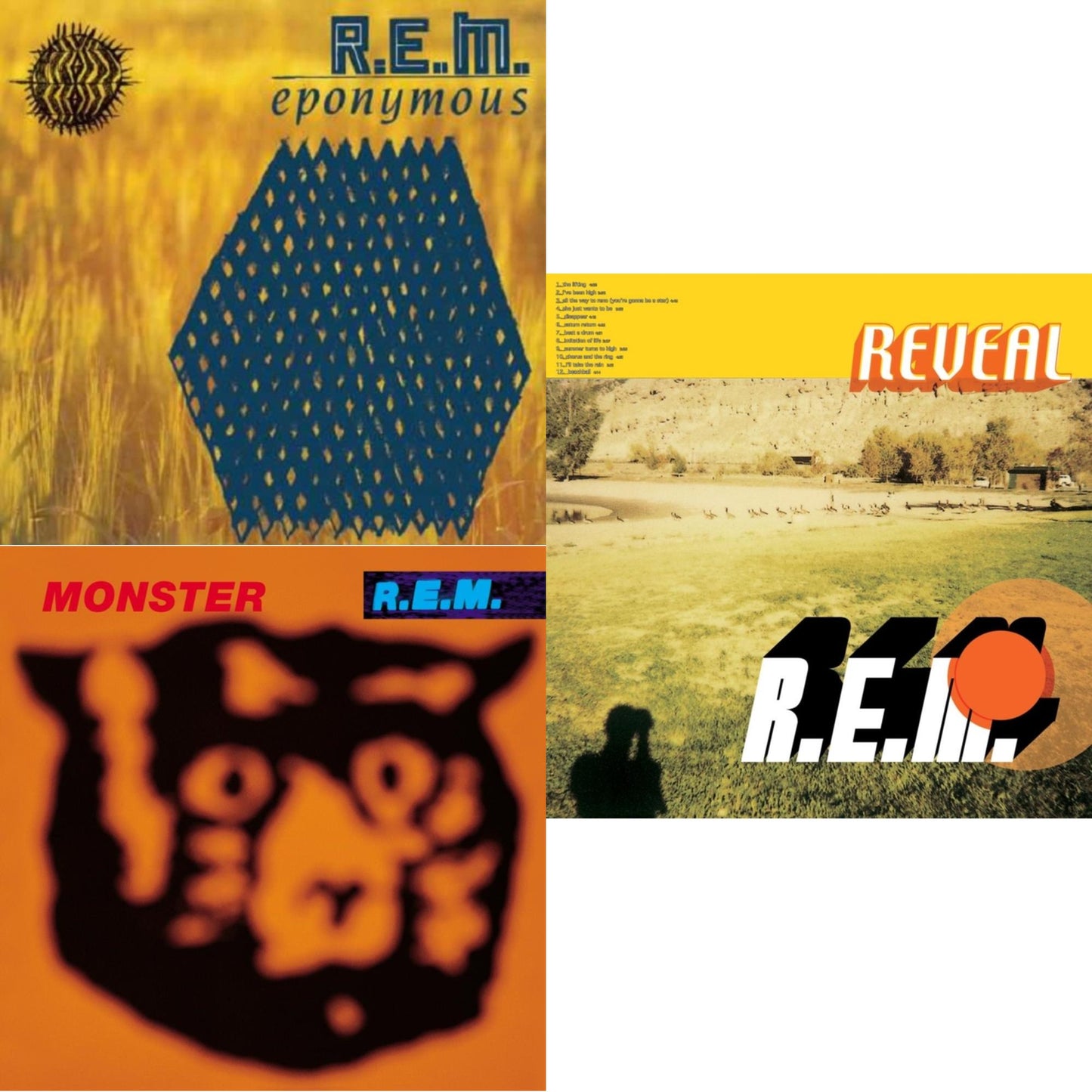 R.E.M. - Eponymous & Monster & Reveal - LP Vinyl Bundle