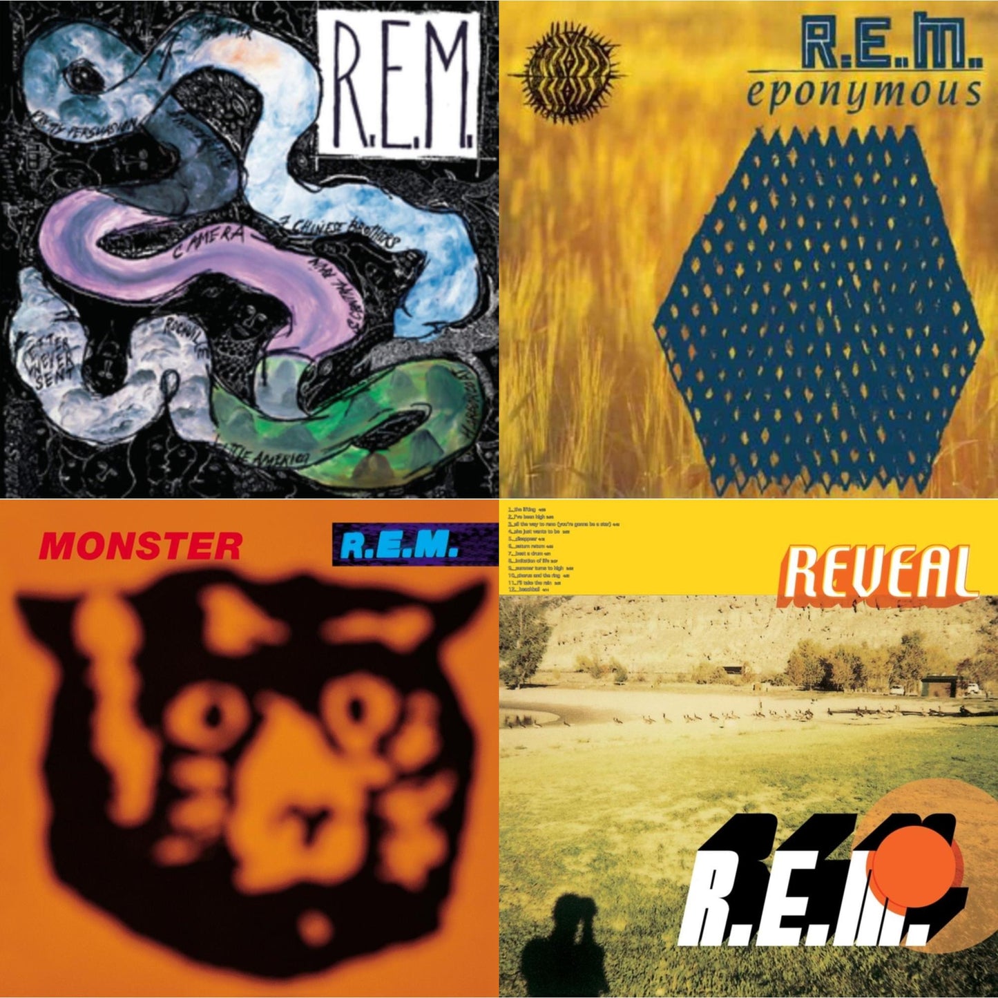 R.E.M. - Reckoning & Eponymous & Monster & Reveal - LP Vinyl Bundle