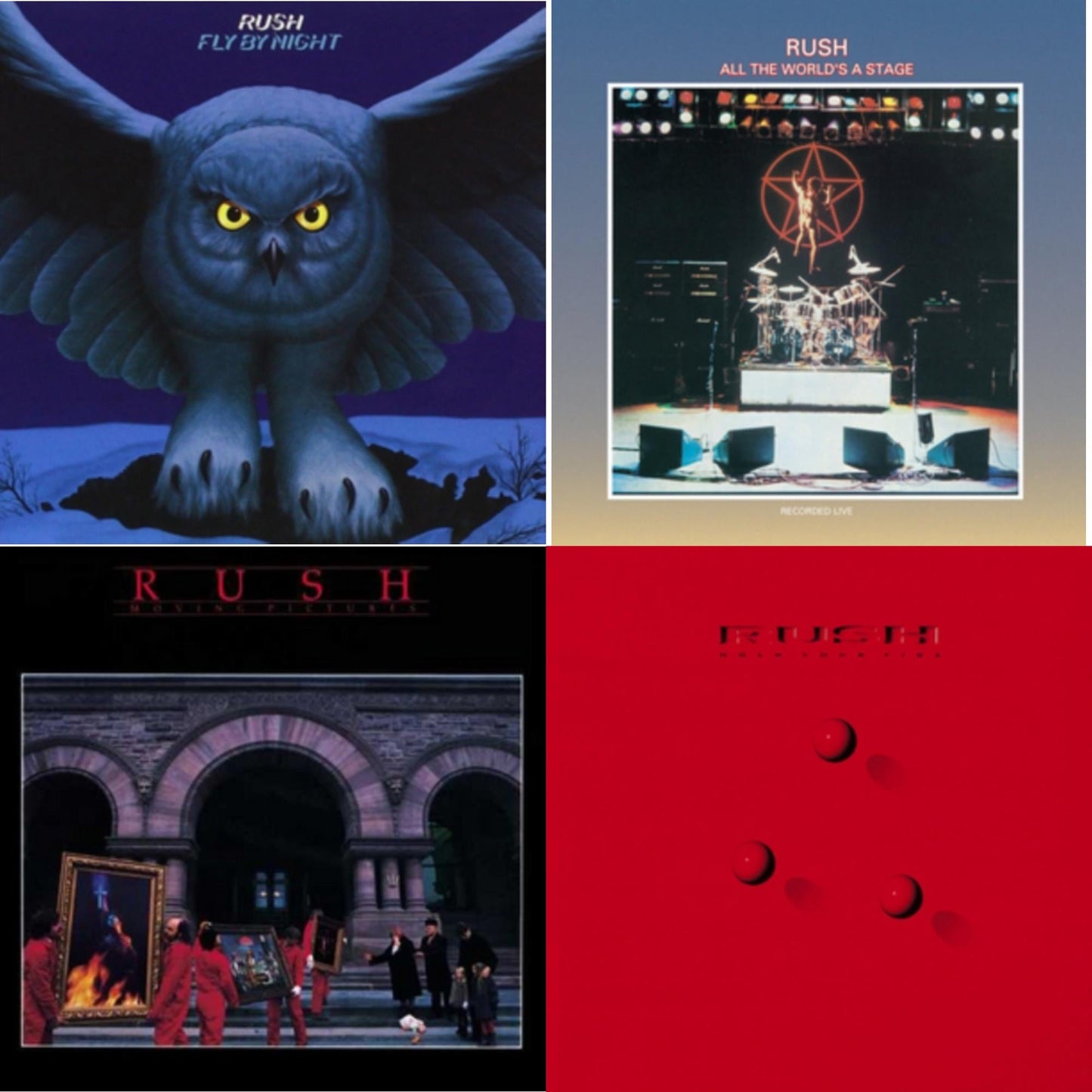 Rush - Fly By Night (180G) & All The World's A Stage (180G) & Moving Pictures (180G LP Vinyl/Dl Card) & Hold Your Fire (180G)