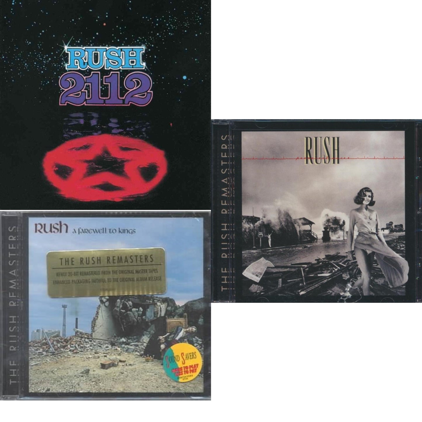Rush - 2112 & Farewell To Kings & Permanent Waves - CD Bundle