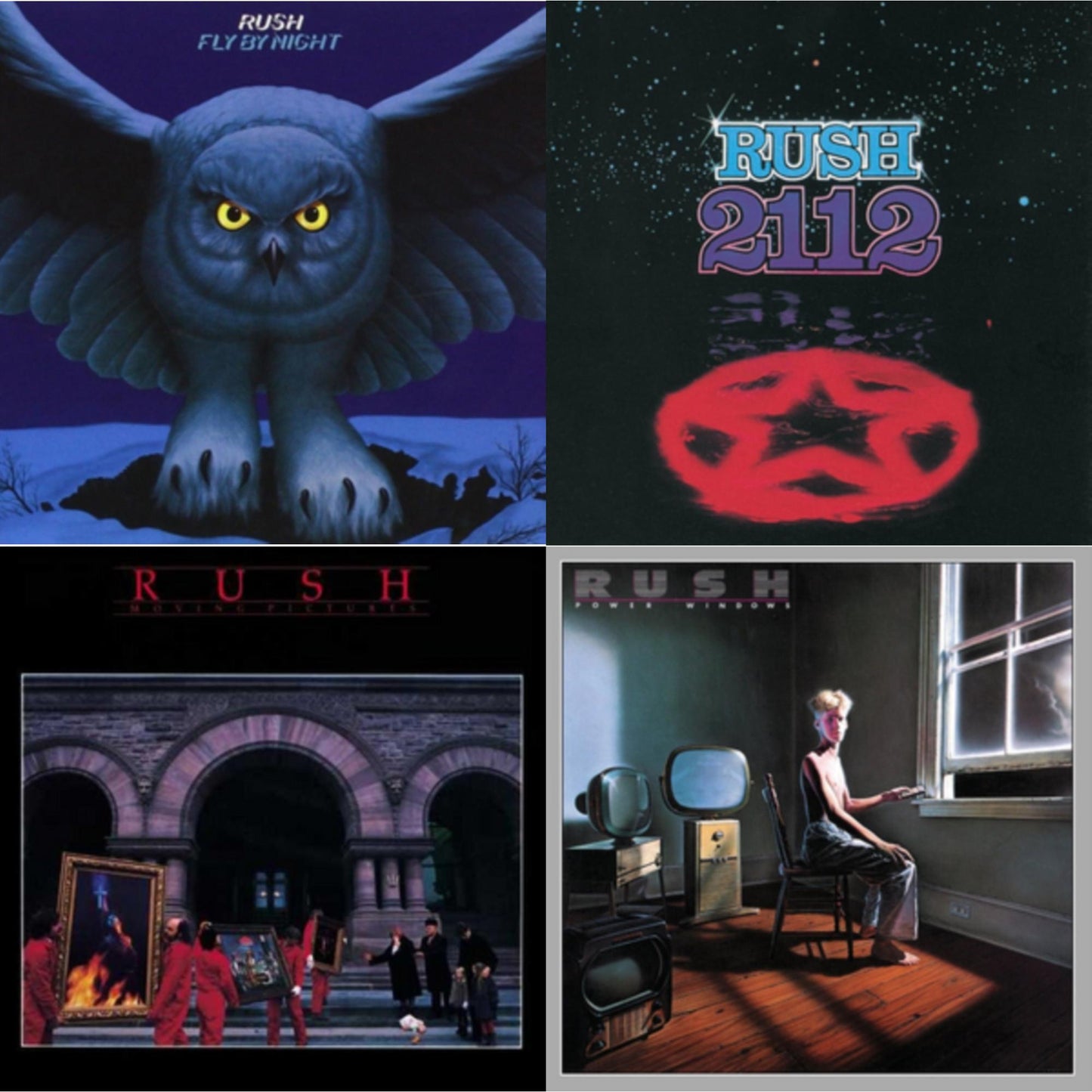 Rush - Fly By Night (180G) & 2112 (180G) & Moving Pictures (180G LP Vinyl/Dl Card) & Power Windows (180G)