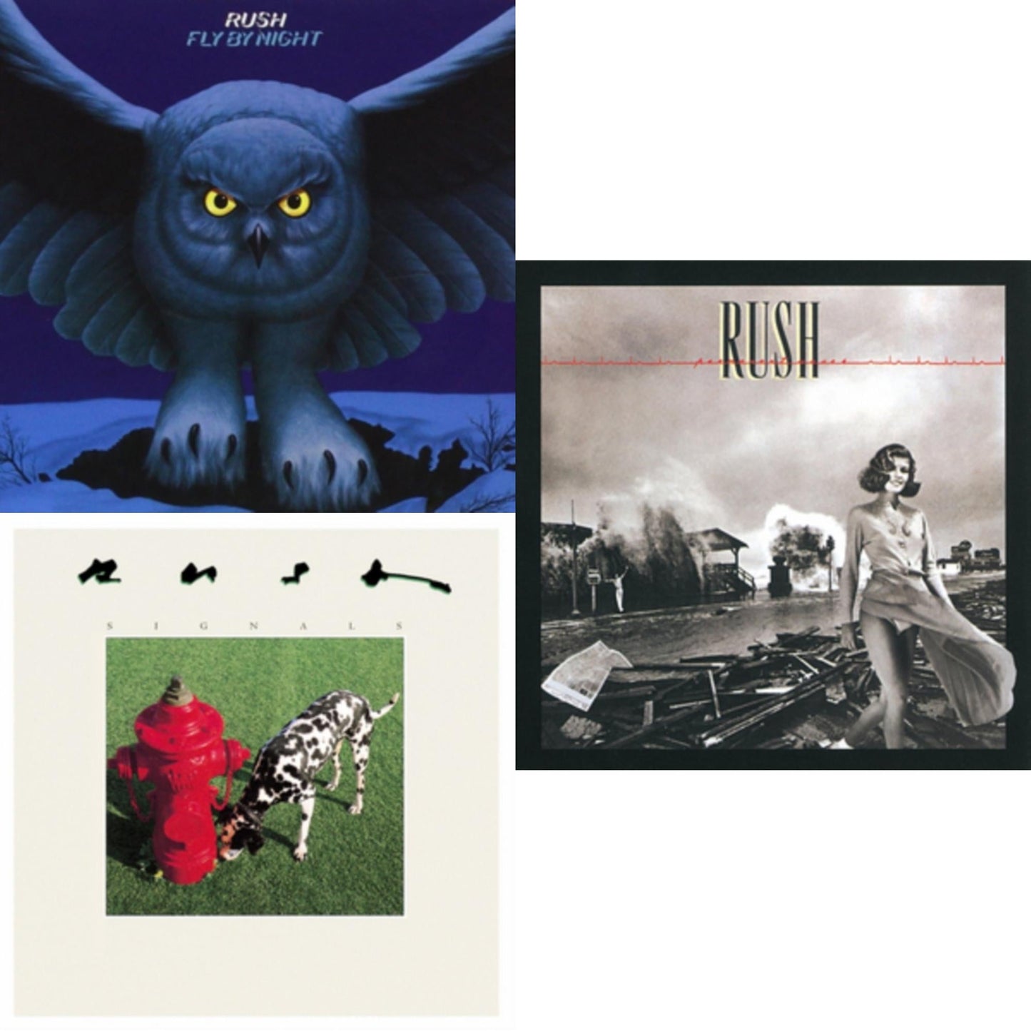 Rush - Fly By Night (180G) & Permanent Waves (180G) & Signals (180G) - LP Vinyl Bundle