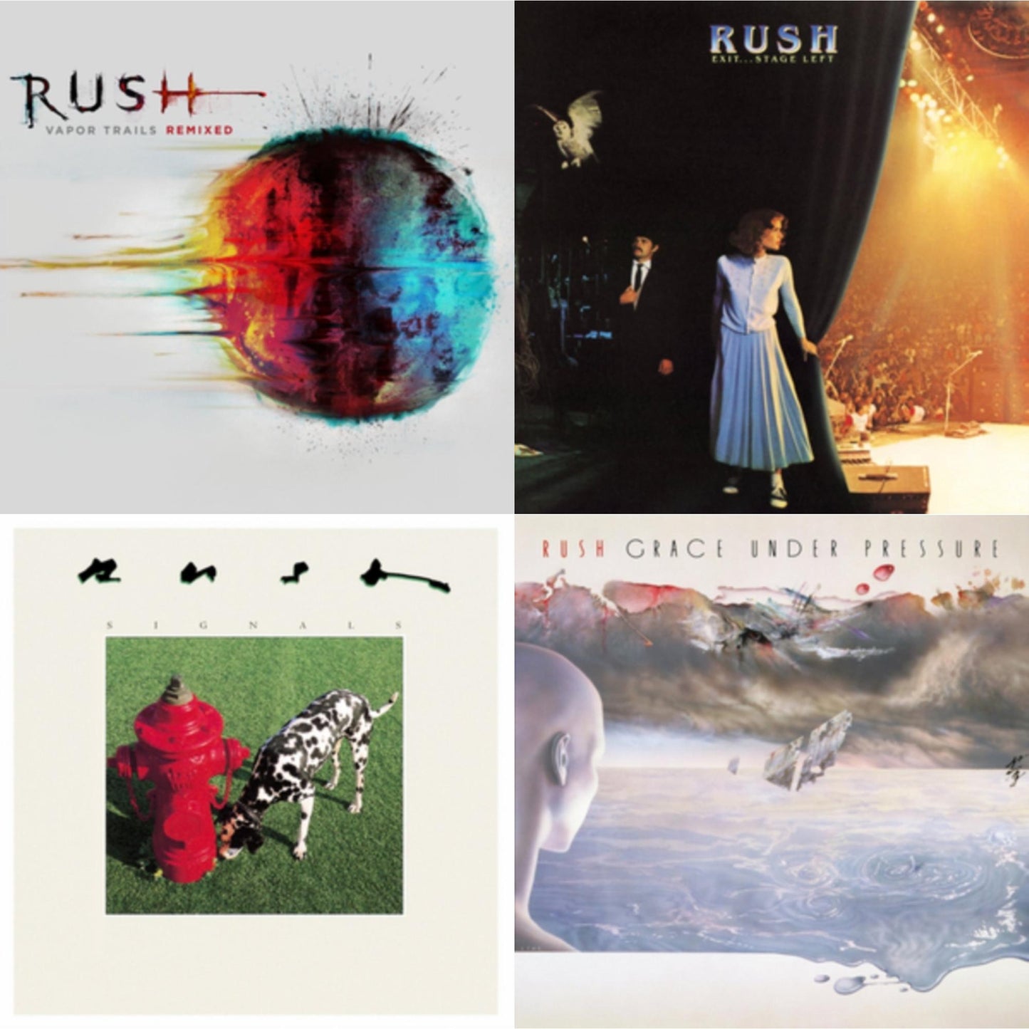 Rush - Vapor Trails (Remixed) & Exit Stage Left (180G) & Signals (180G) & Grace Under Pressure (180G) - LP Vinyl Bundle