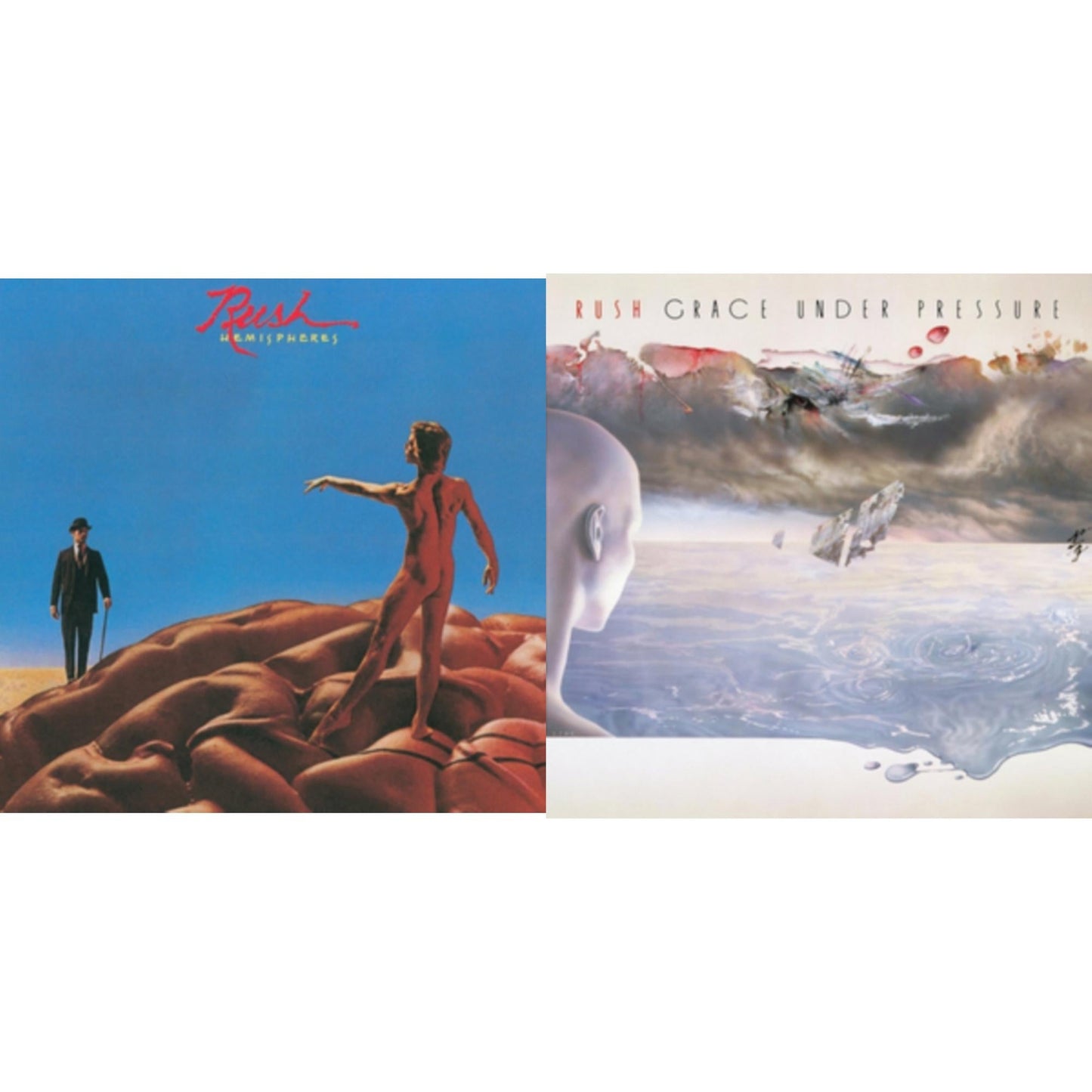 Rush - Hemispheres (180G) & Grace Under Pressure (180G) - LP Vinyl Bundle