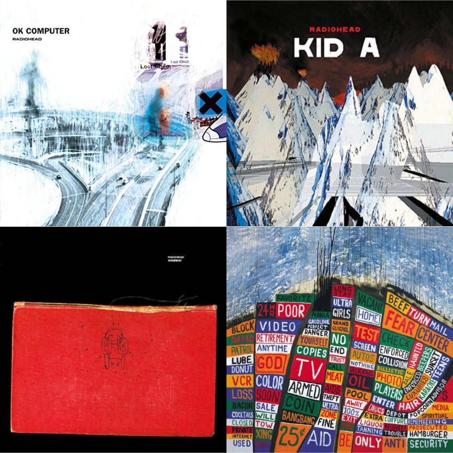 Radiohead - Ok Computer (2LP/180G) & Kid A (2LP/180G) & Amnesiac (2LP/180G) & Hail To The Thief (2LP/45 RPM/180G)