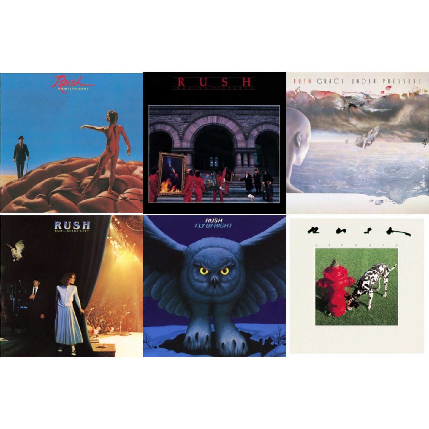 Rush - Fly By Night (180G) & Hemispheres (180G) & Moving Pictures (180G LP Vinyl/Dl Card) & Exit Stage Left (180G) & Signals (180G) & Grace Under Pressure (180G)