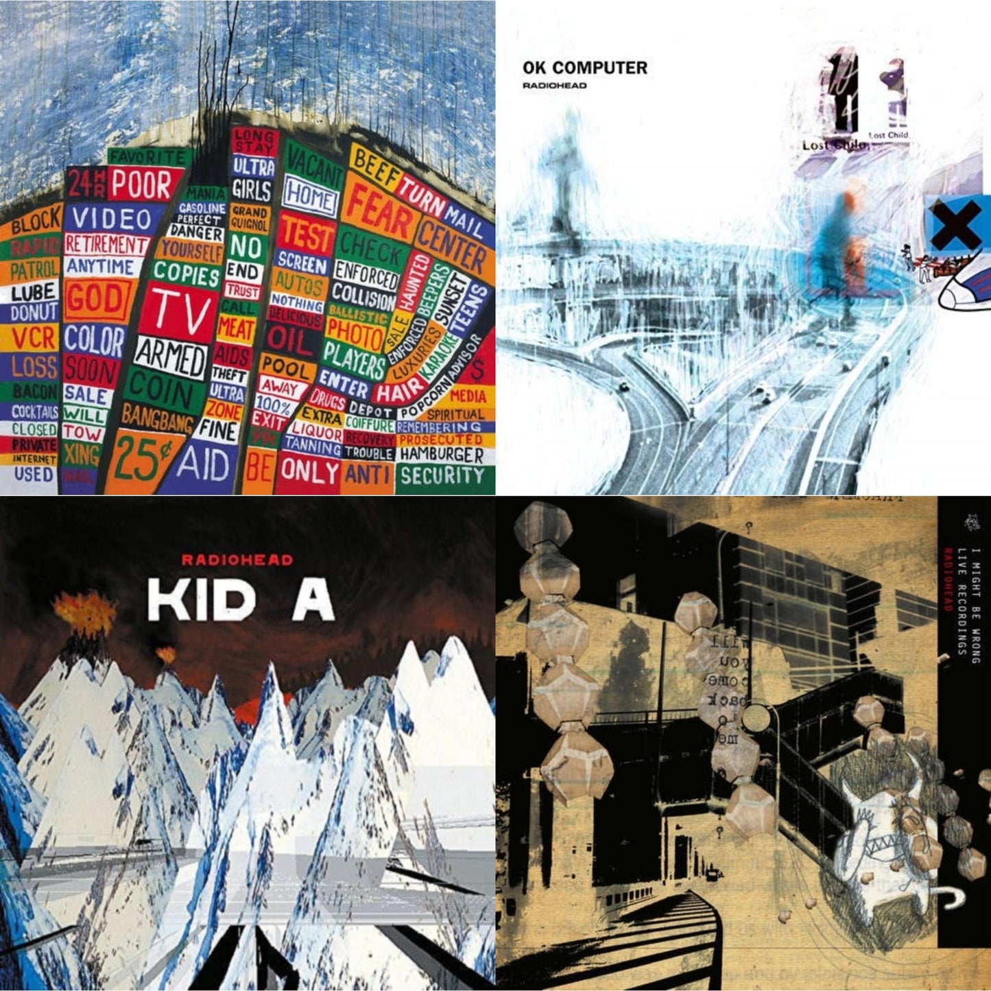 Radiohead - Ok Computer (2LP/180G) & Kid A (2LP/180G) & I Might Be Wrong & Hail To The Thief (2LP/45 RPM/180G)