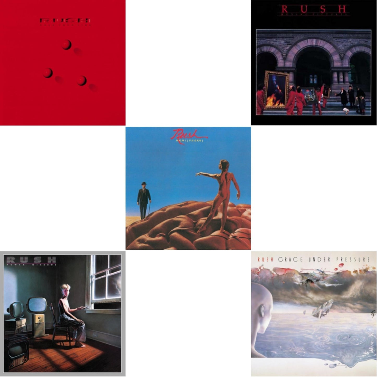 Rush - Hemispheres (180G) & Moving Pictures (180G LP Vinyl/Dl Card) & Grace Under Pressure (180G) & Power Windows (180G) & Hold Your Fire (180G)