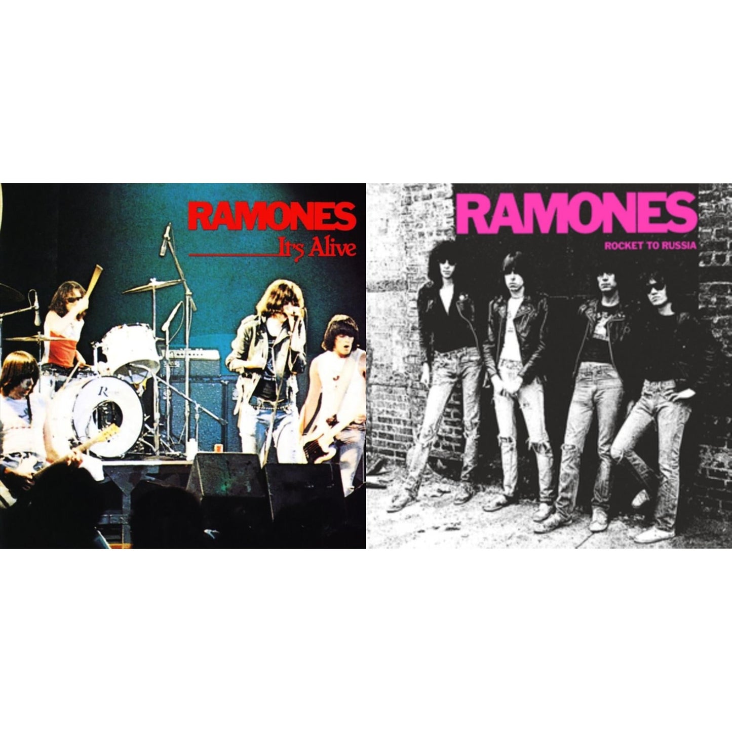 Ramones - Rocket To Russia (Remastered) & It's Alive (2019 Remaster) - LP Vinyl Bundle