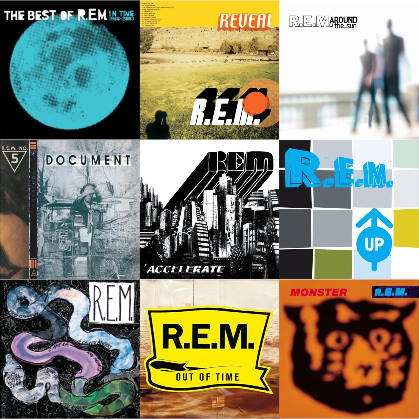 R.E.M. - Document & Reckoning & Out Of Time & In Time: The Best Of R.E.M. 1988-2003 (2LP/180G) & Monster & Up (25Th Anniversary) (Deluxe Edition) (2LP) & Reveal & Around The Sun (2LP) & Accelerate