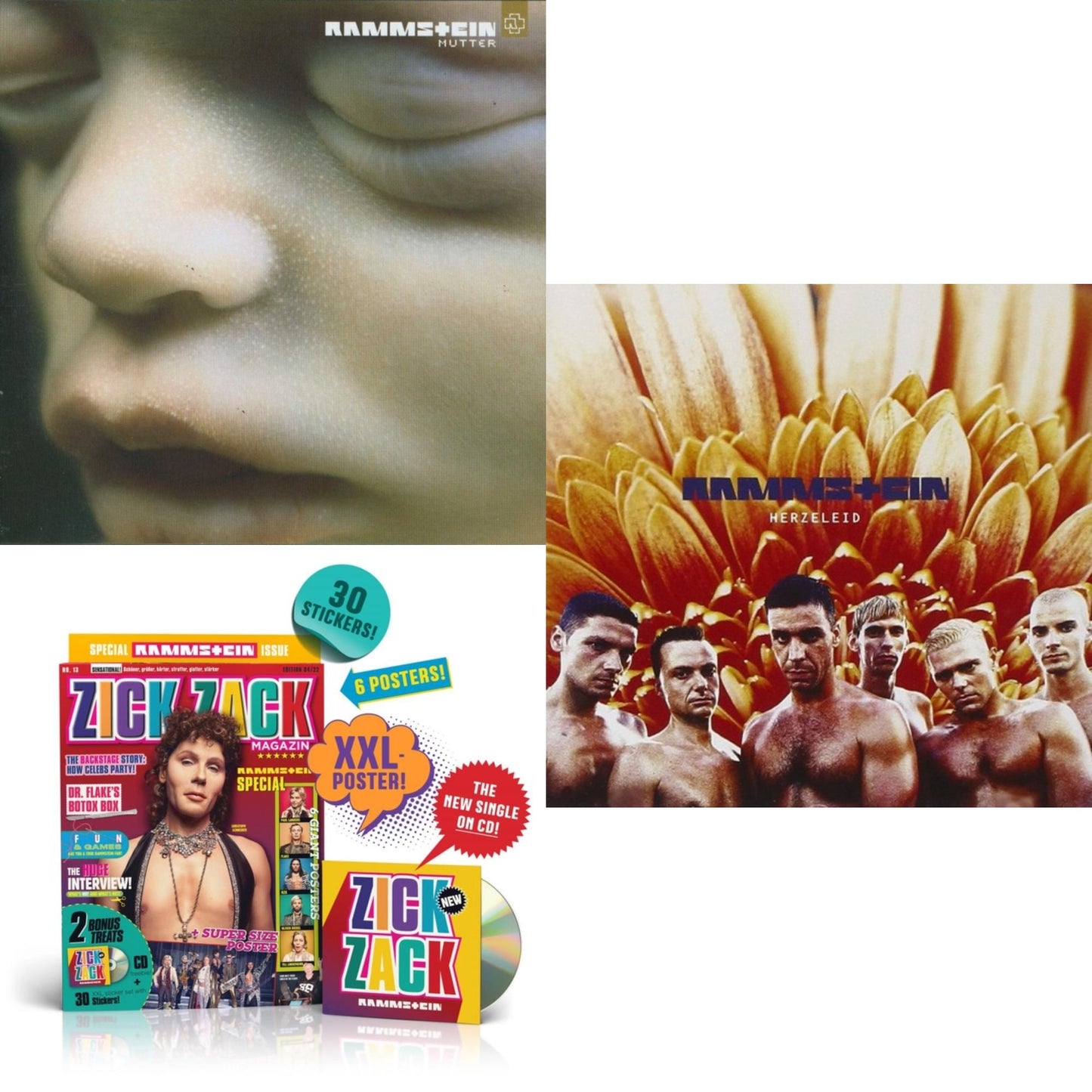 Rammstein - Mutter & Zick Zack (CD/Magazine) & Herzeleid