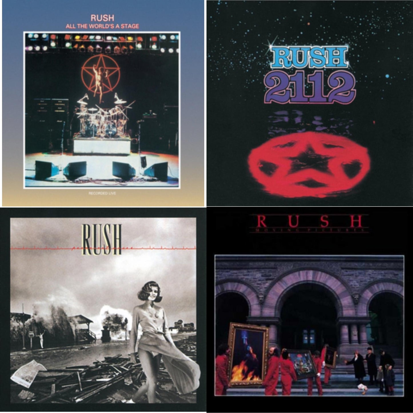 Rush - All The World's A Stage (180G) & 2112 (180G) & Permanent Waves (180G) & Moving Pictures (180G LP Vinyl/Dl Card)