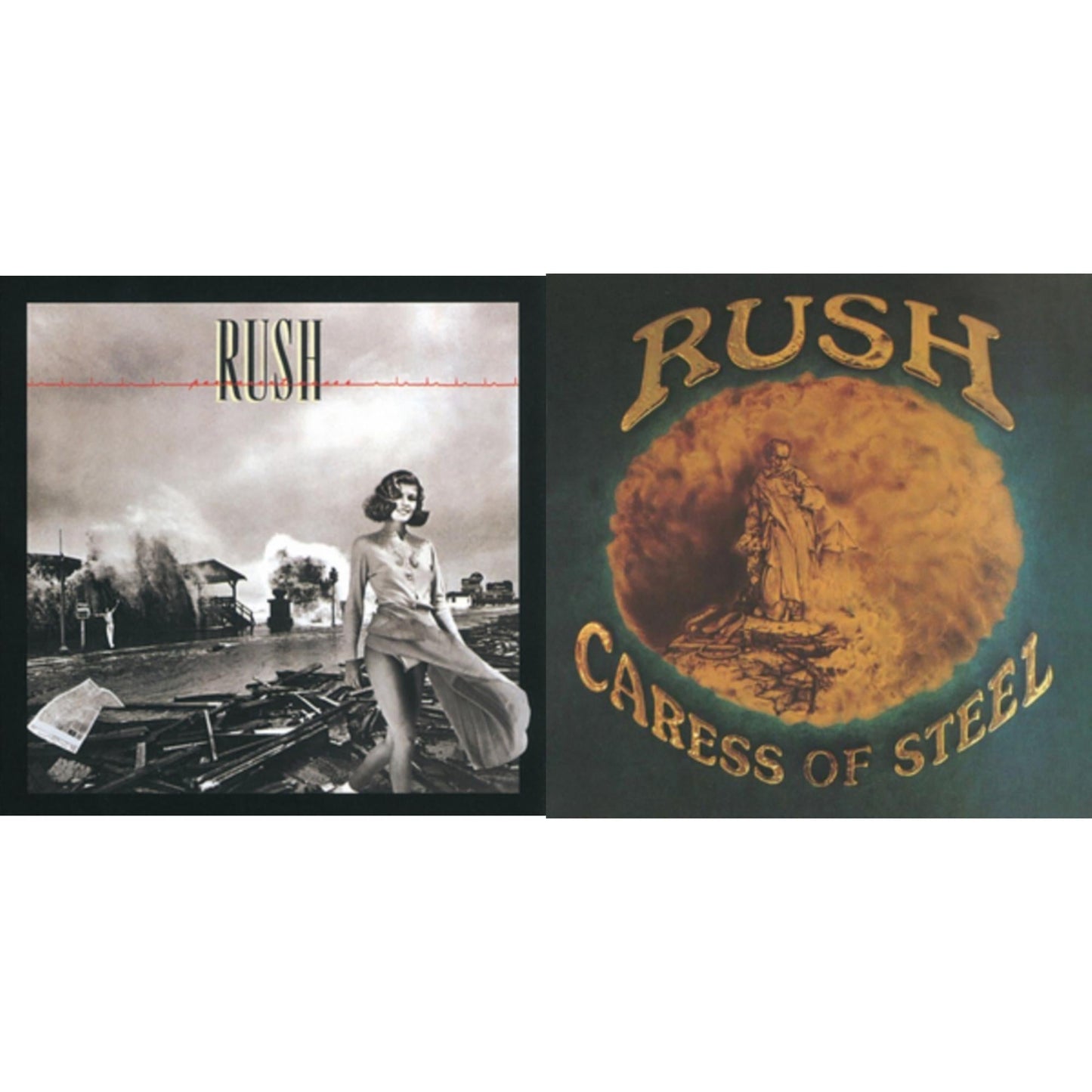 Rush - Caress Of Steel (180G/Dl Card) & Permanent Waves (180G) - LP Vinyl Bundle