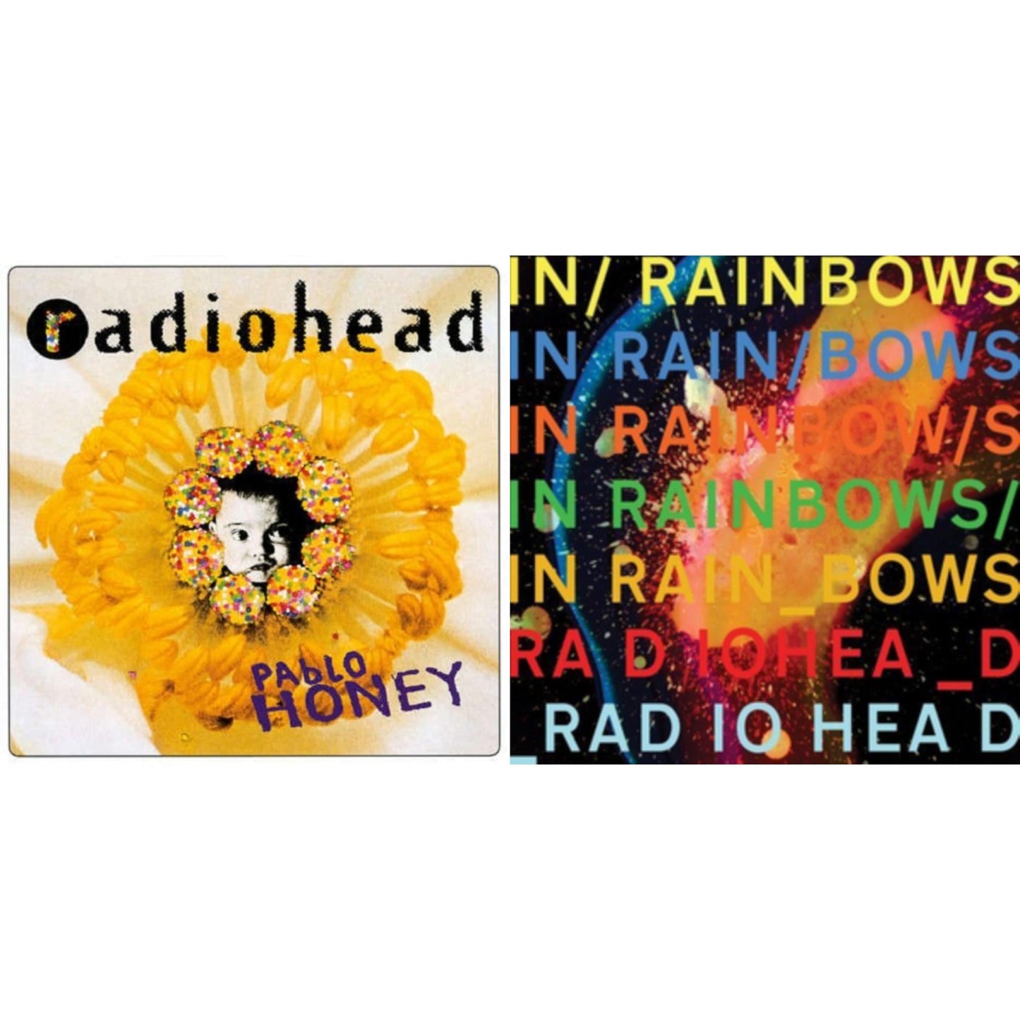 Radiohead - In Rainbows (180G) & Pablo Honey (180G) - LP Vinyl Bundle