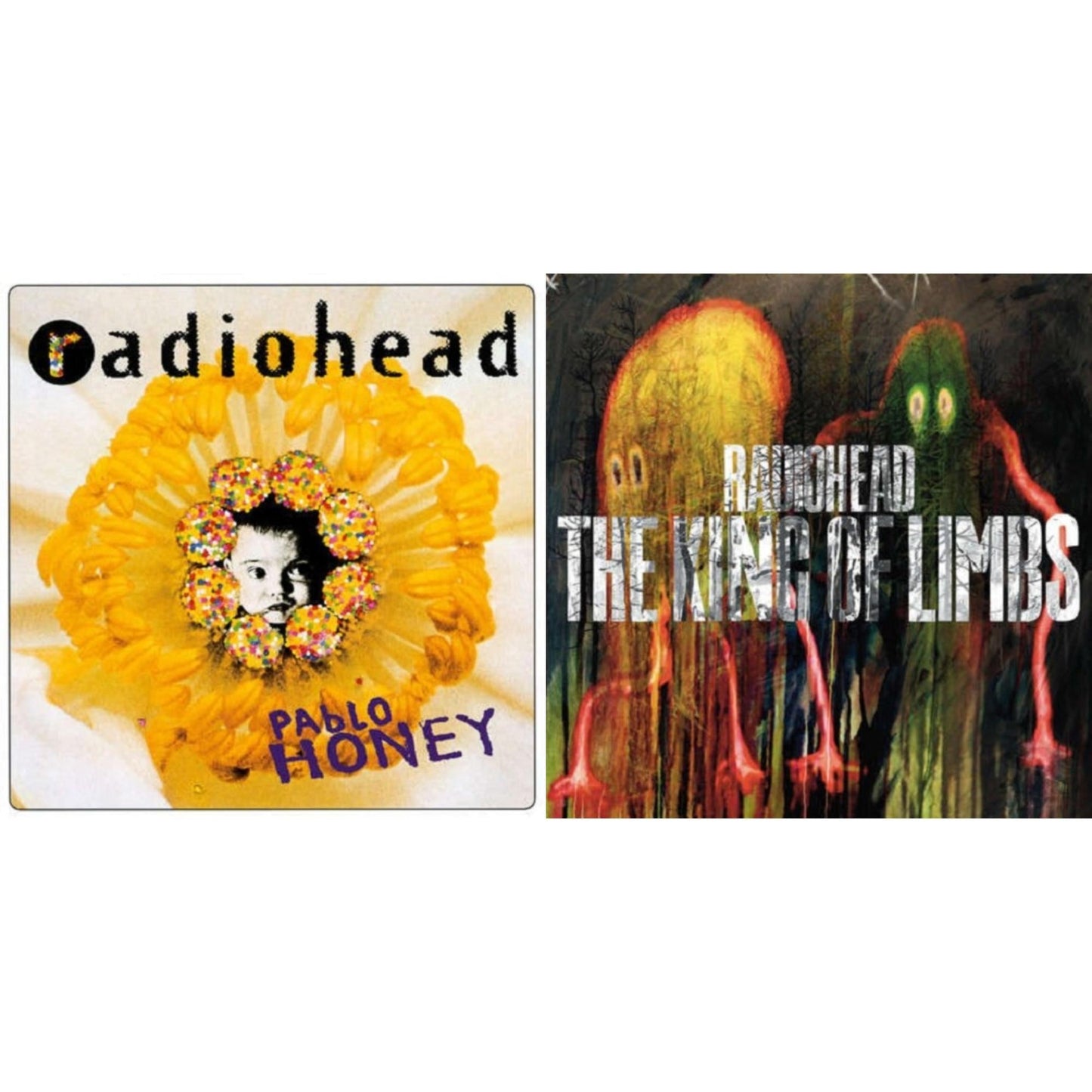 Radiohead - Pablo Honey (180G) & King Of Limbs (180G) - LP Vinyl Bundle