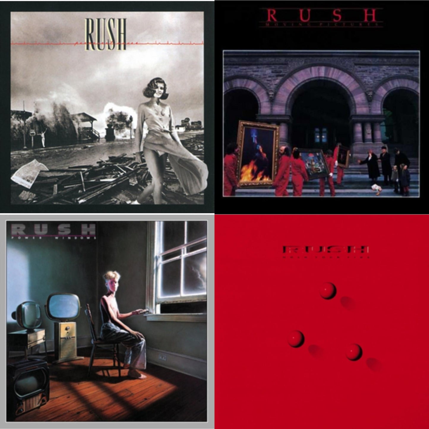 Rush - Permanent Waves (180G) & Moving Pictures (180G LP Vinyl/Dl Card) & Power Windows (180G) & Hold Your Fire (180G)