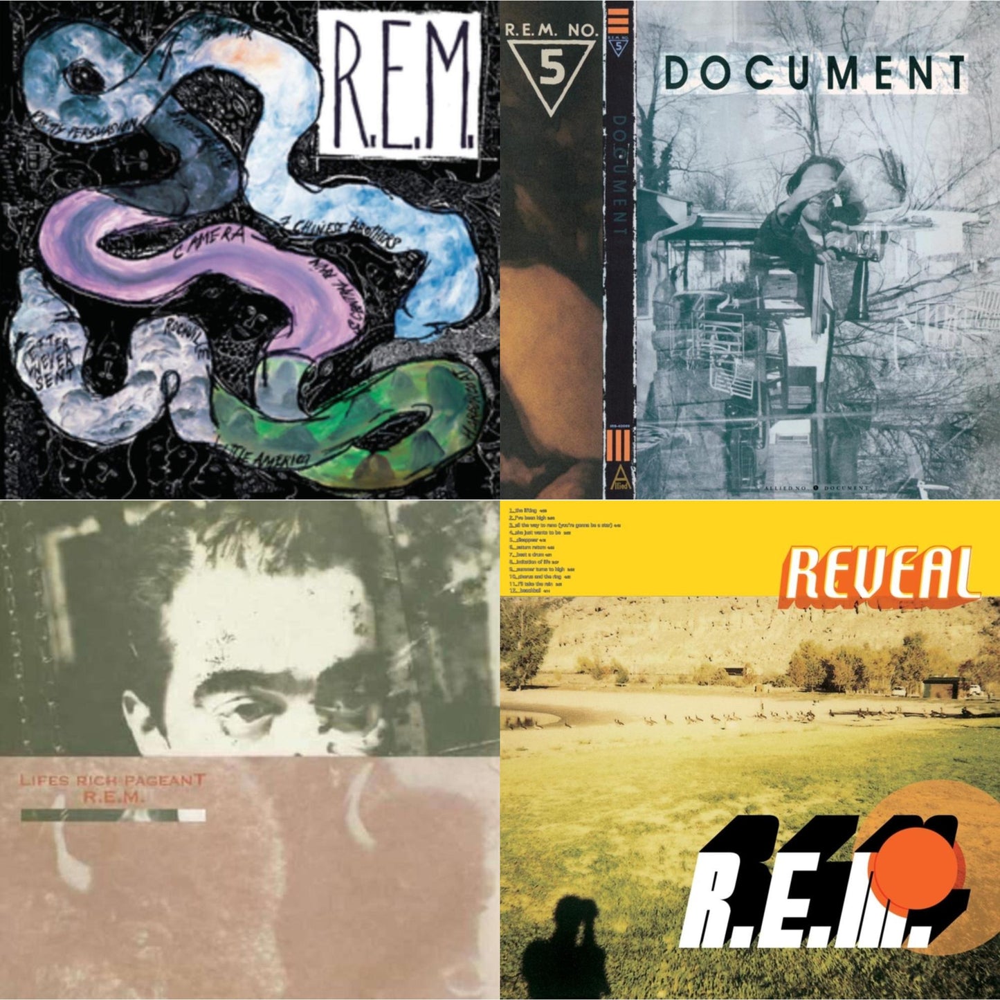 R.E.M. - Document & Reckoning & Lifes Rich Pageant & Reveal - LP Vinyl Bundle