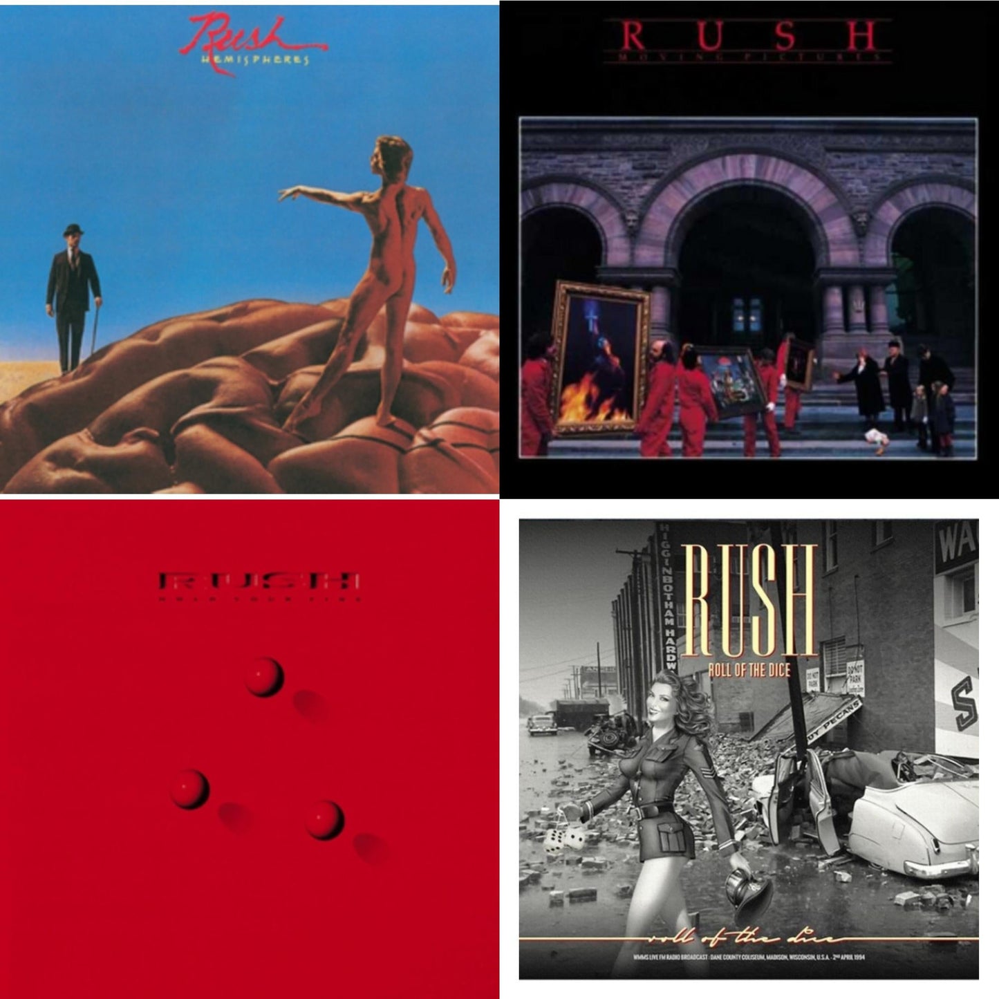Rush - Hemispheres (180G) & Moving Pictures (180G LP Vinyl/Dl Card) & Hold Your Fire (180G) & Roll Of The Dice