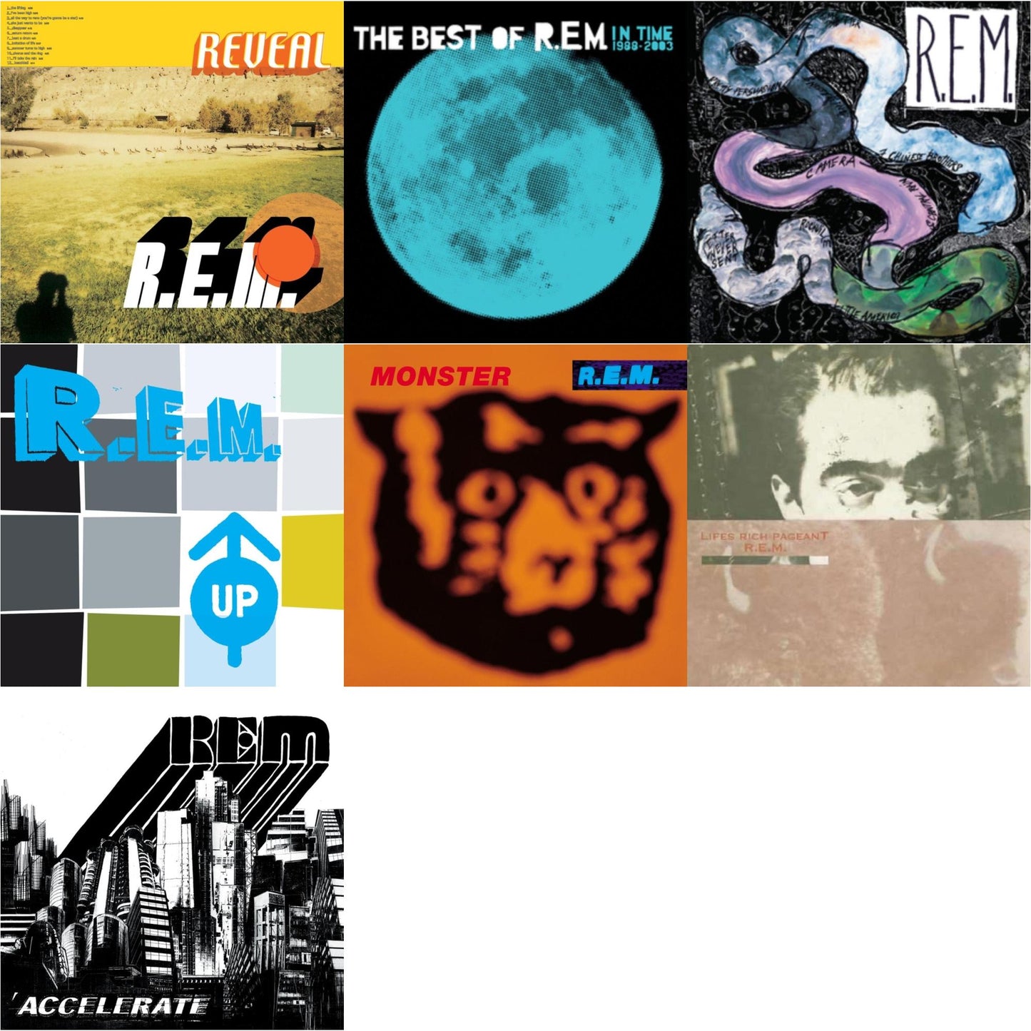 R.E.M. - Reckoning & Lifes Rich Pageant & In Time: The Best Of R.E.M. 1988-2003 (2LP/180G) & Monster & Up (25Th Anniversary) (Deluxe Edition) (2LP) & Reveal & Accelerate