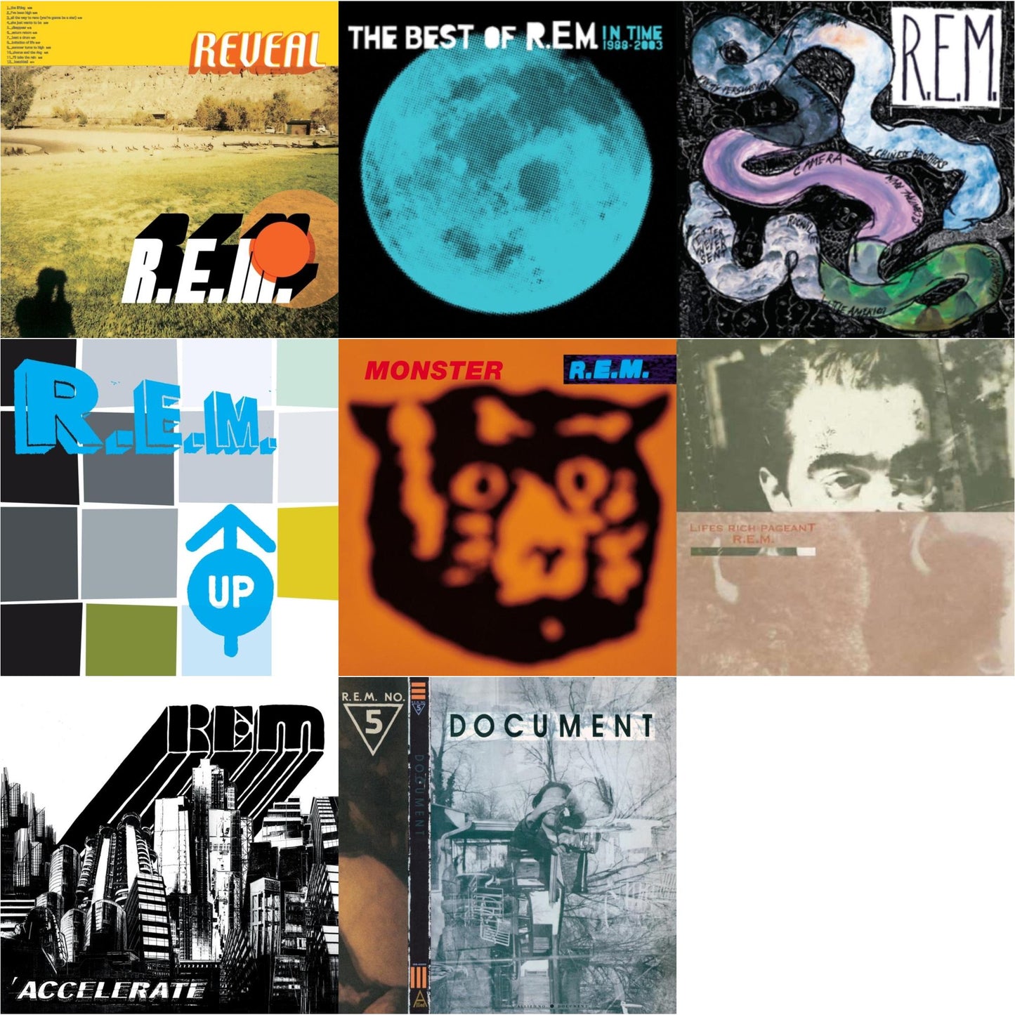 R.E.M. - Document & Reckoning & Lifes Rich Pageant & In Time: The Best Of R.E.M. 1988-2003 (2LP/180G) & Monster & Up (25Th Anniversary) (Deluxe Edition) (2LP) & Reveal & Accelerate