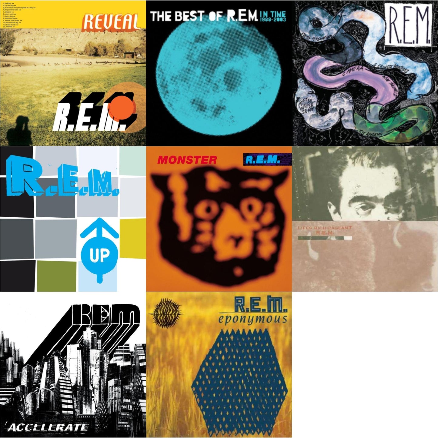 R.E.M. - Reckoning & Lifes Rich Pageant & Eponymous & In Time: The Best Of R.E.M. 1988-2003 (2LP/180G) & Monster & Up (25Th Anniversary) (Deluxe Edition) (2LP) & Reveal & Accelerate