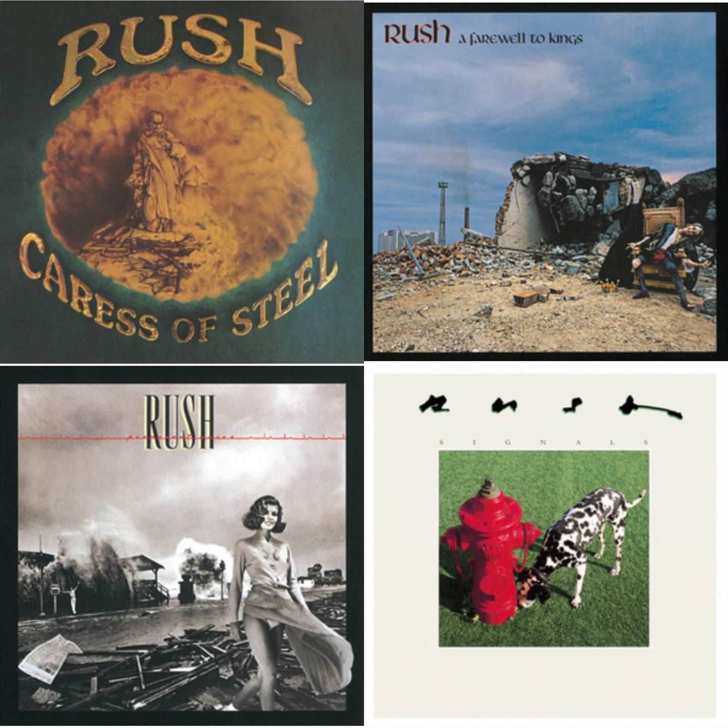 Rush - Caress Of Steel (180G/Dl Card) & Farewell To Kings (180G) & Permanent Waves (180G) & Signals (180G) - LP Vinyl Bundle