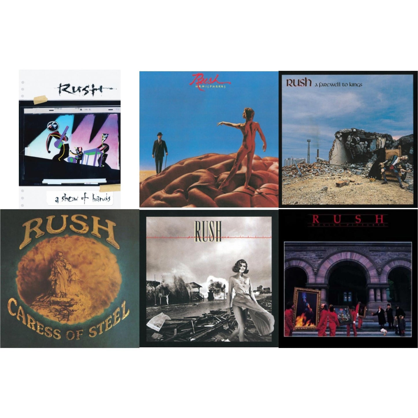 Rush - Caress Of Steel (180G/Dl Card) & Farewell To Kings (180G) & Hemispheres (180G) & Permanent Waves (180G) & Moving Pictures (180G LP Vinyl/Dl Card) & Show Of Hands (180G)