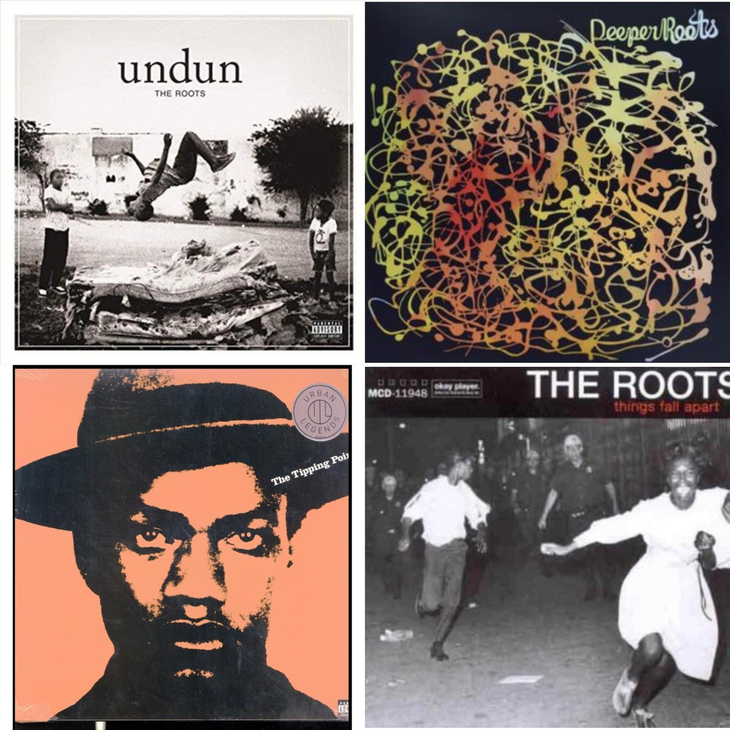 Roots - Things Fall Apart & Undun & Tipping Point & Deeper Roots - LP Vinyl Bundle