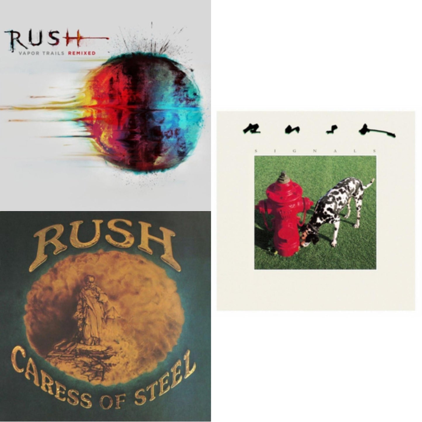 Rush - Vapor Trails (Remixed) & Caress Of Steel (180G/Dl Card) & Signals (180G) - LP Vinyl Bundle